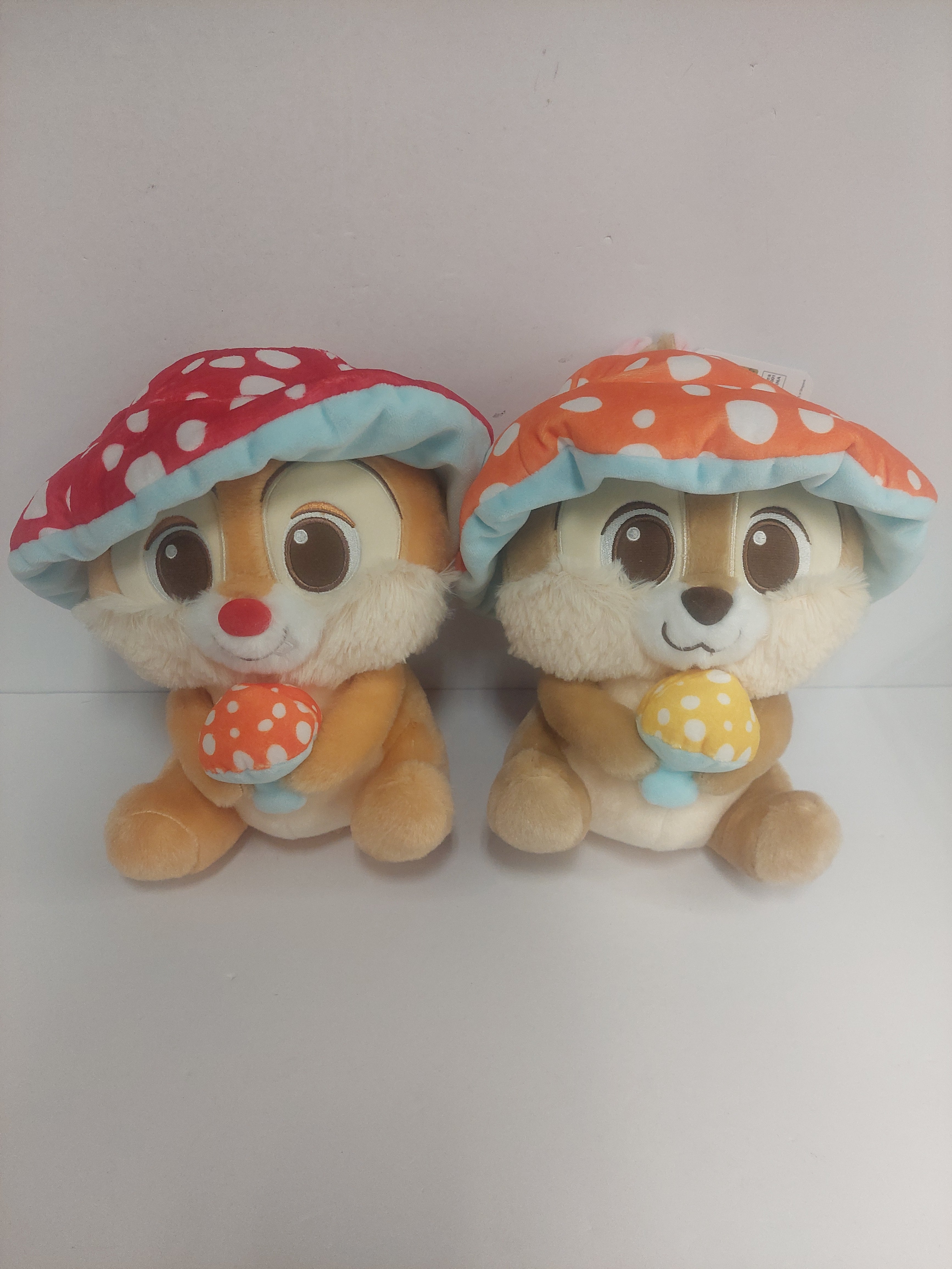 Disney Mushroom Fun Collection Chip & Dale 9 in. Plush Lot