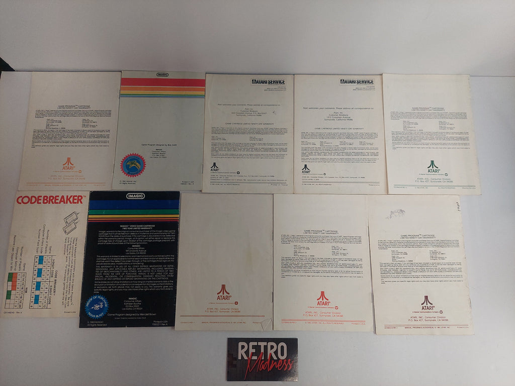 Atari 2600 Manual Instruction Booklet Lot A