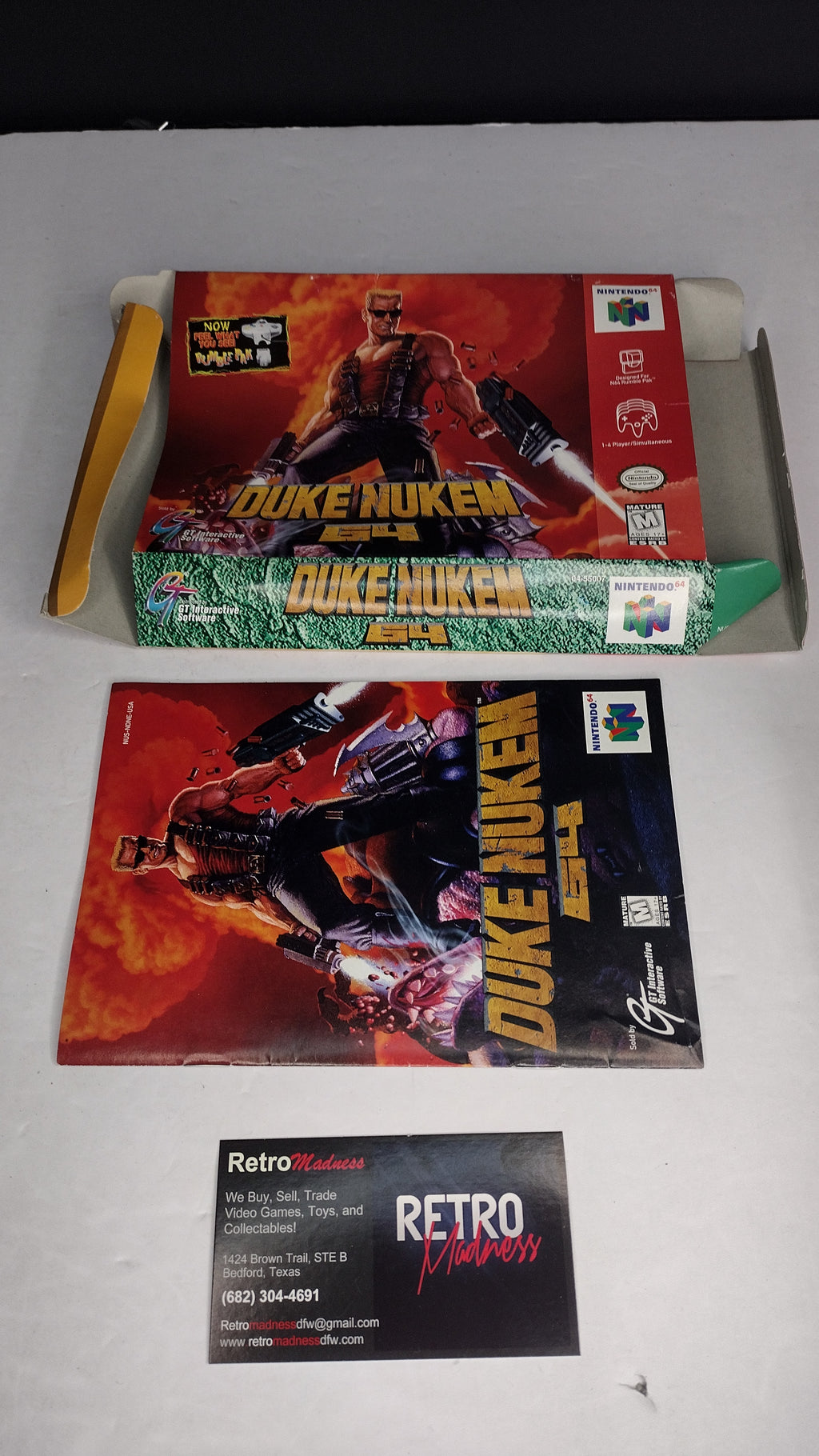 Duke Nukem 64: Nintendo 64 Authentic Box & Manual ONLY