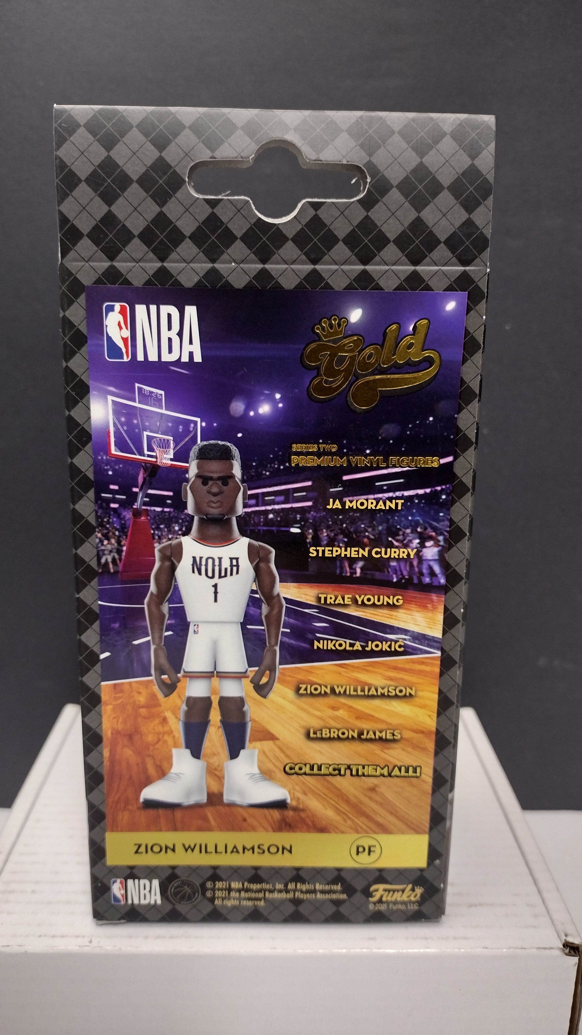 Funko GOLD Zion Williamson New Orleans Pelicans CHASE Variant Premium Vinyl Figure NIB