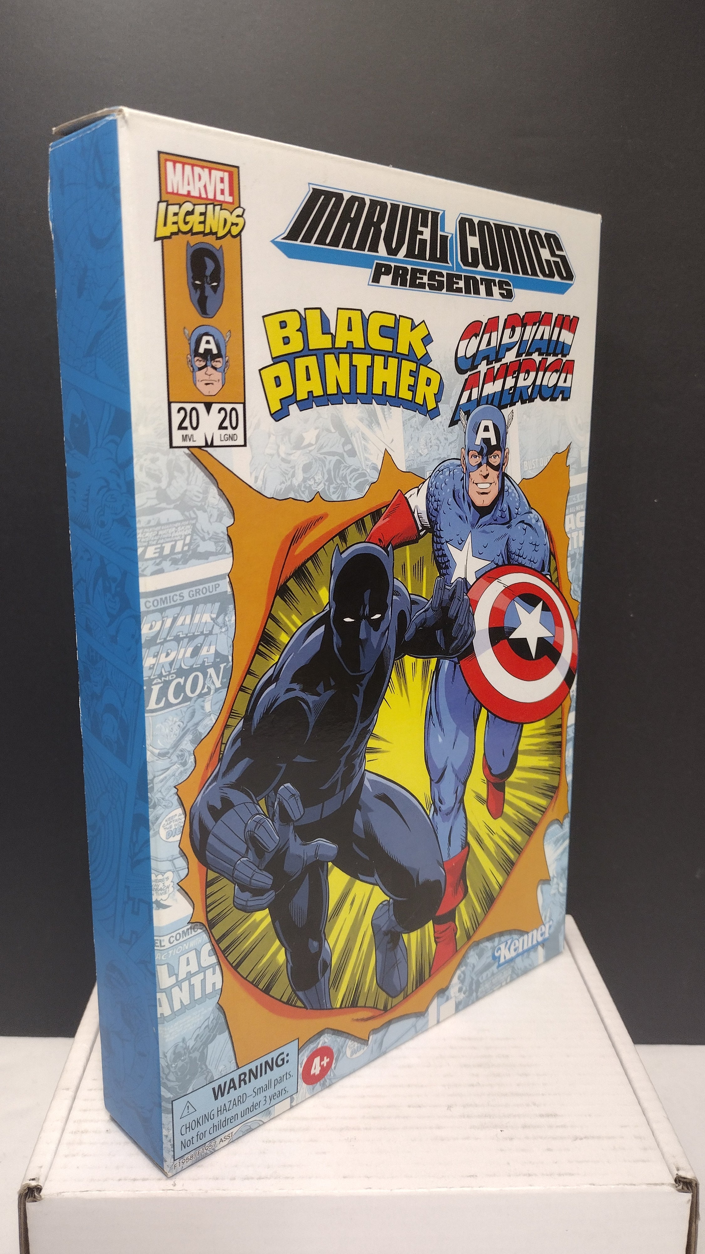 Hasbro Marvel Legends Retro 3.75-Inch Black Panther & Captain America 2-Pack NIB (Open Outer Box)