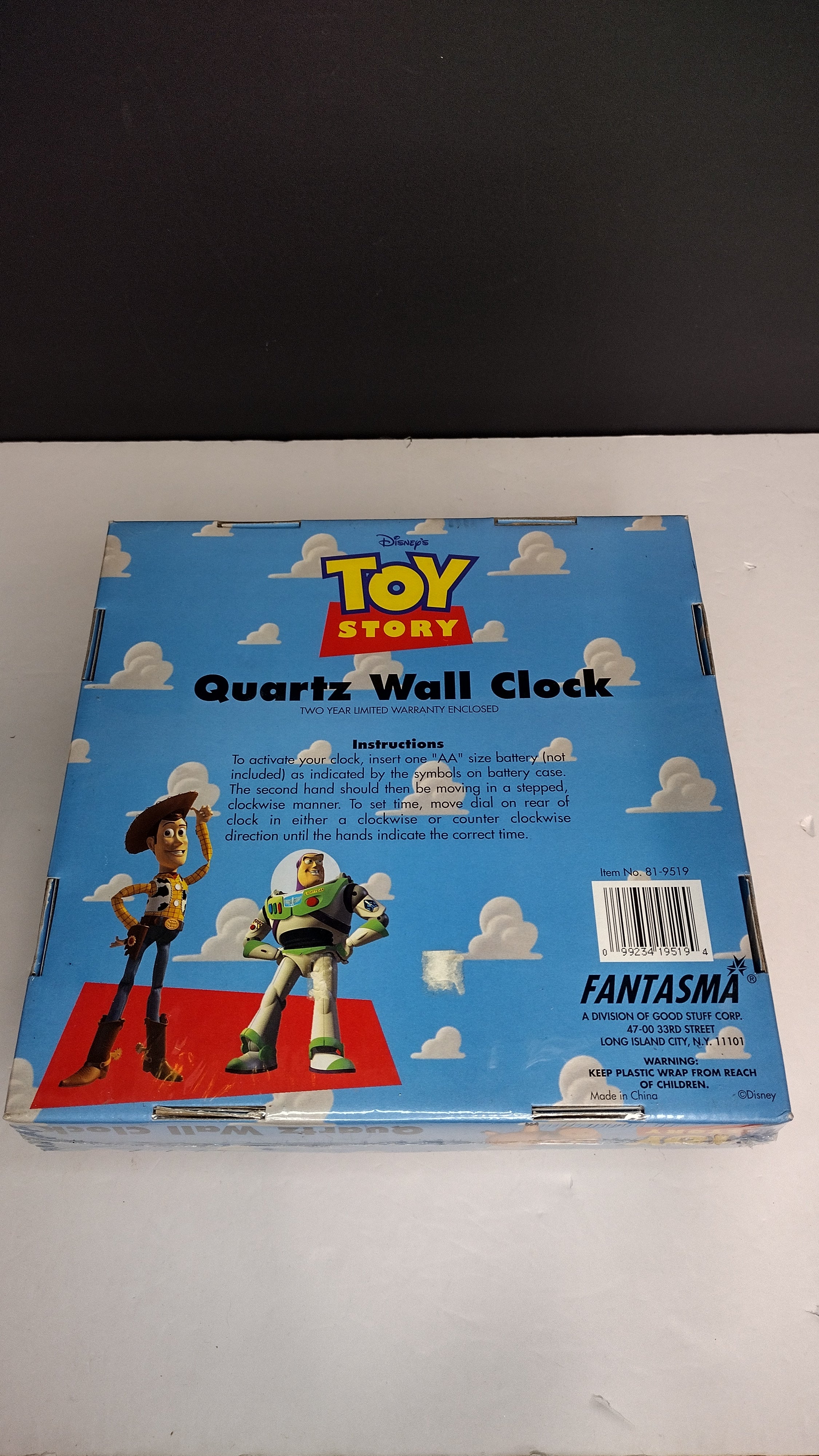 Vintage 1996 Toy Story Quartz Wall Clock