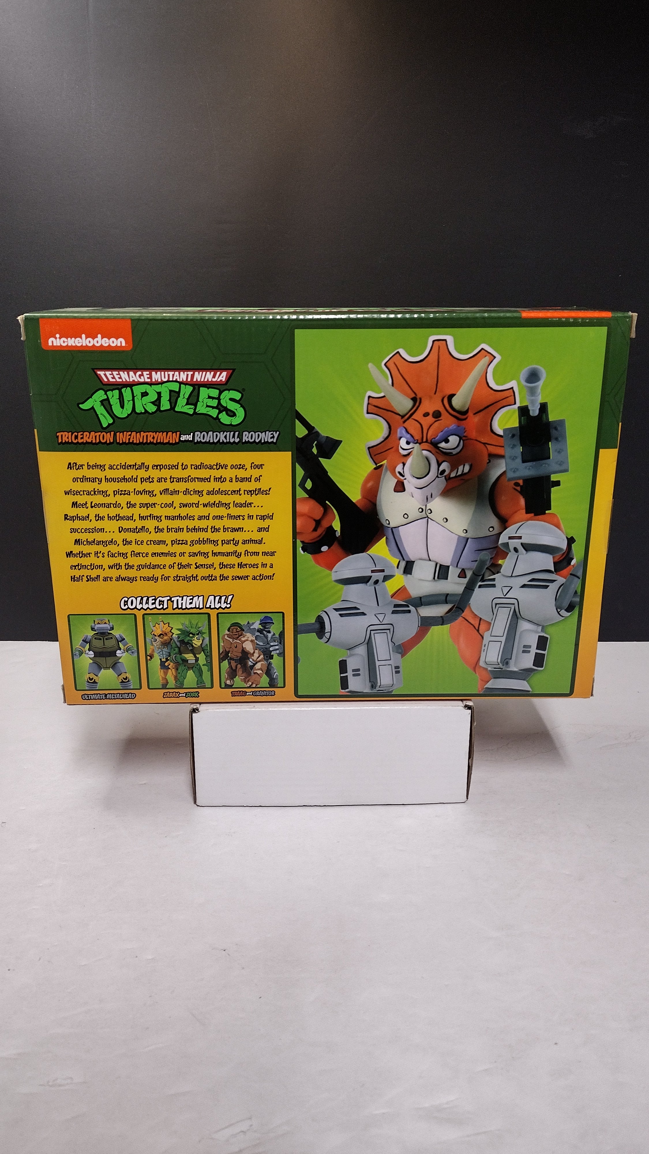 NECA Teenage Mutant Ninja Turtles Animated Series Triceraton Infantryman & Roadkill Rodney 2-Pack NIB