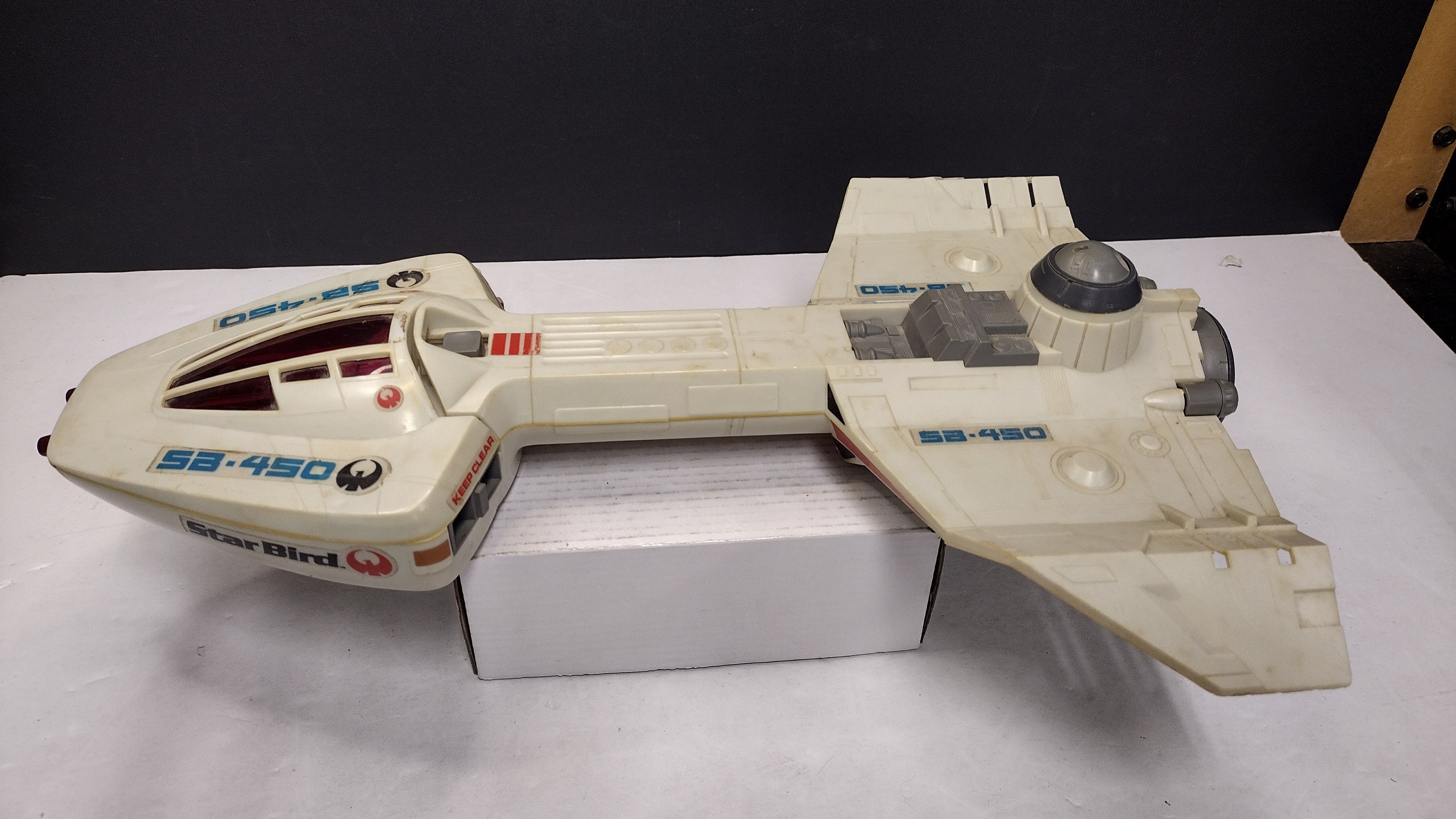 Vintage 1978 Milton Bradley Electronic Star Bird Command Space Ship (Tested & Working - Missing Wing Fins)