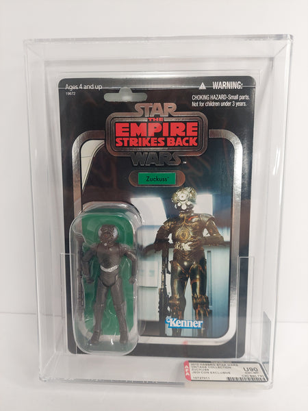 AFA Graded U90 Star Wars The Vintage Collection Jedi Con Foil Card Zuckuss Figure