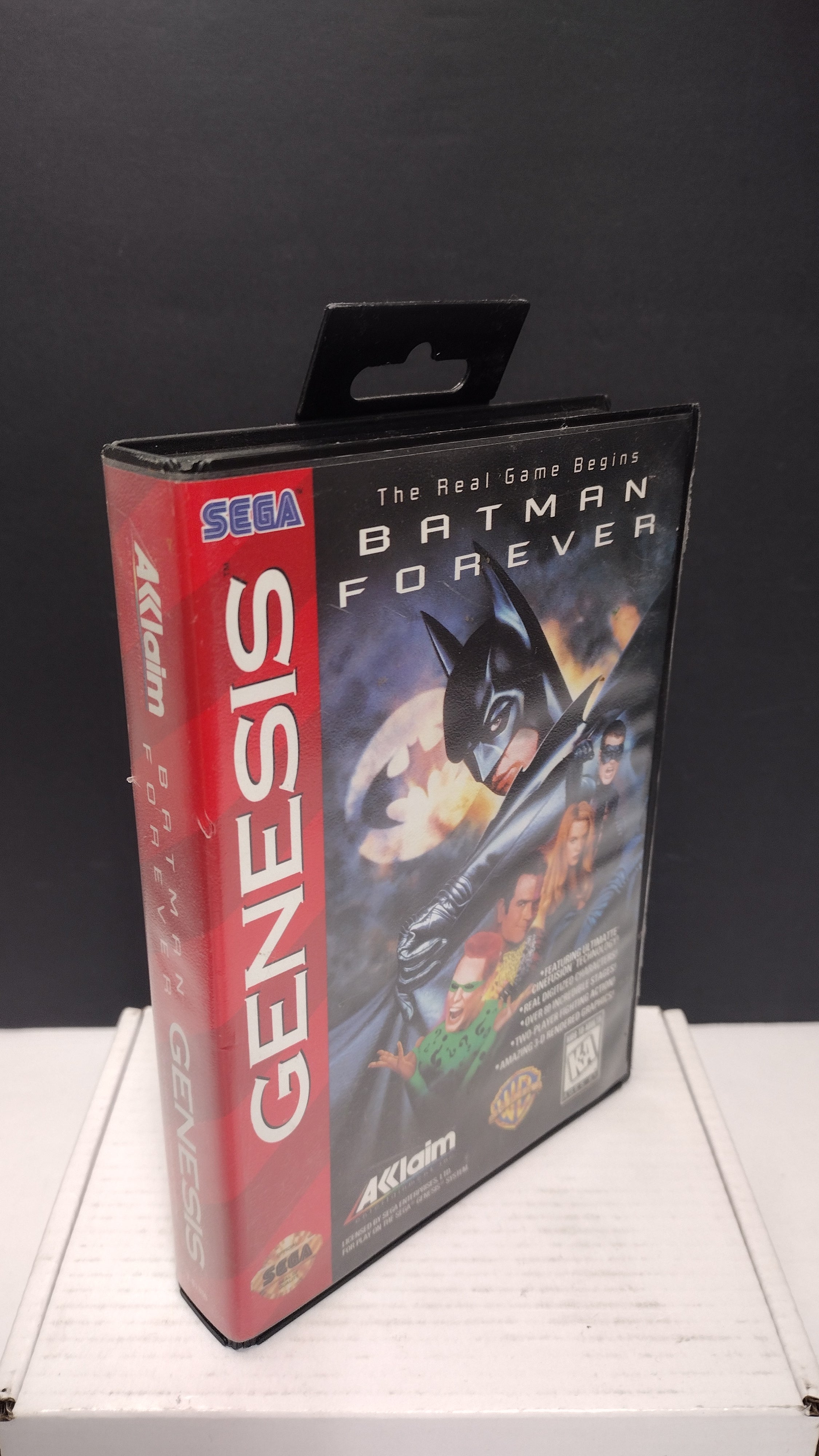 Vintage Batman Forever Sega Genesis Box & Manual Only (No Game)