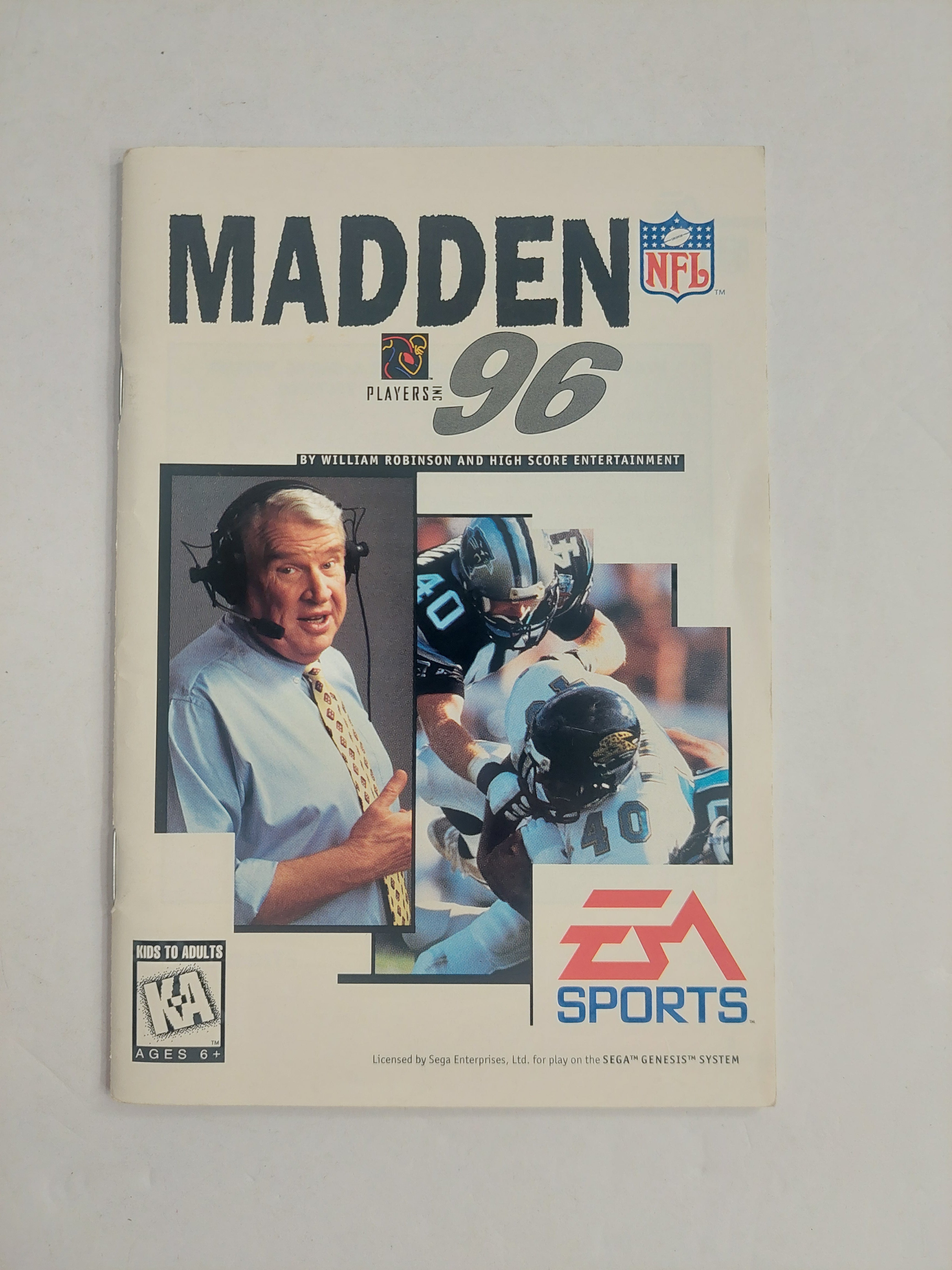 Sega Genesis Madden 96 Manual Instruction Booklet ONLY