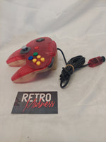 Nintendo 64 N64 Red and Clear Wired Controller Tested