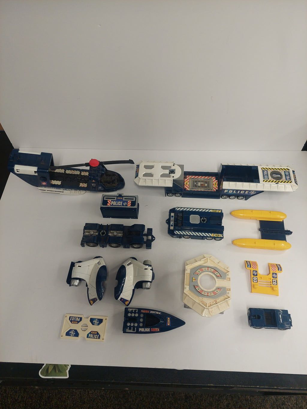 Vintage Lot of Matchbox Mega Rig Police Command Parts