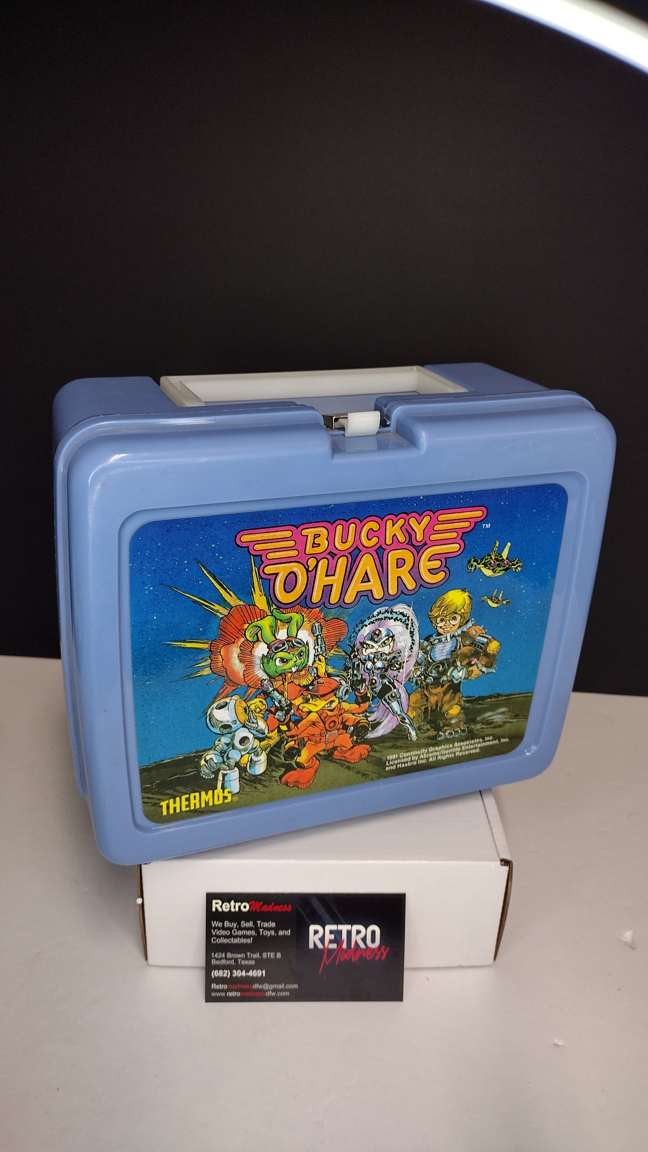 Vintage 1991 Bucky O'Hare and the Hare Wars Plastic Lunchbox &amp; Thermos