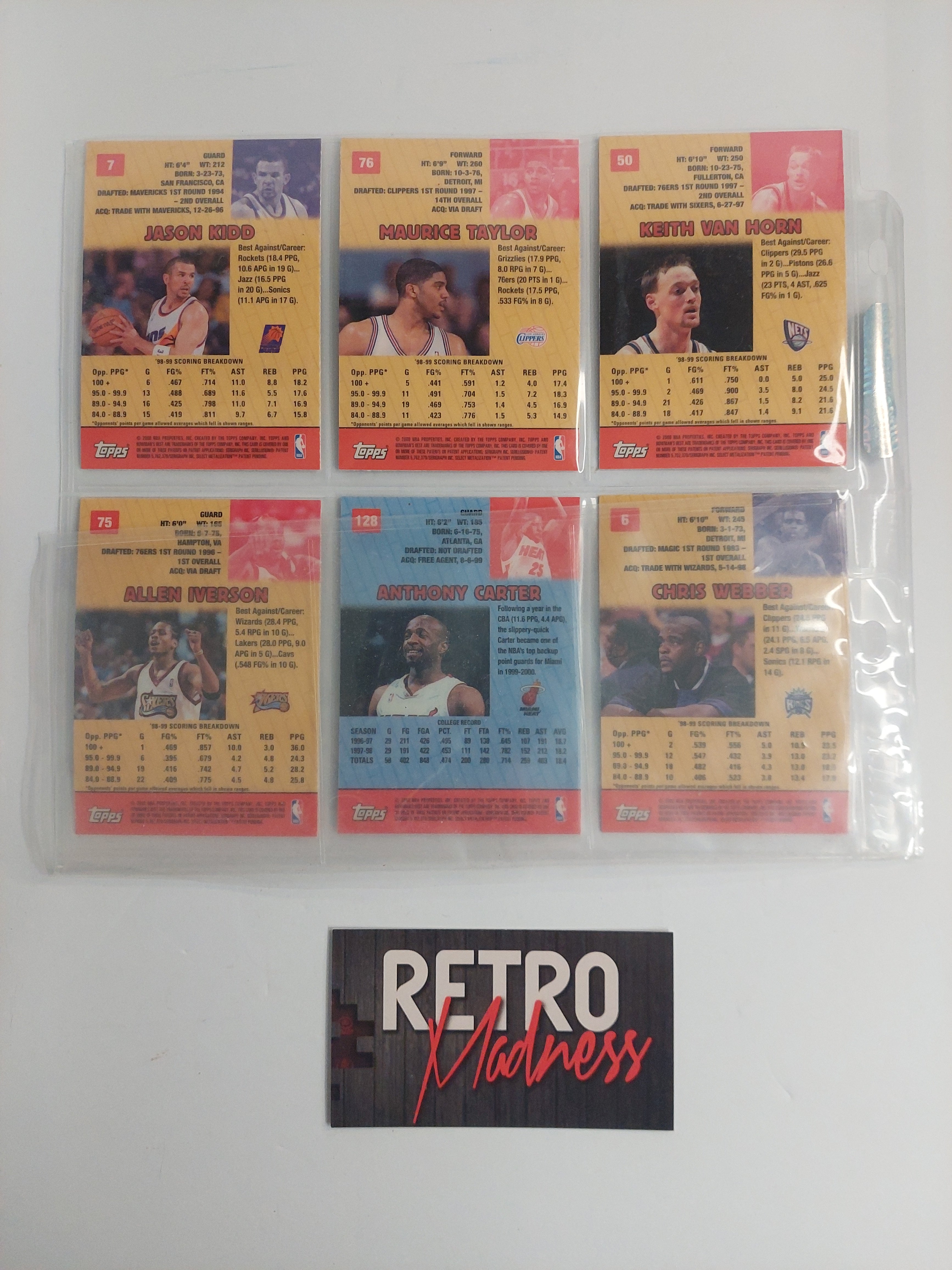 Topps 2000 NBA Trading Card Bowman's Best Lot