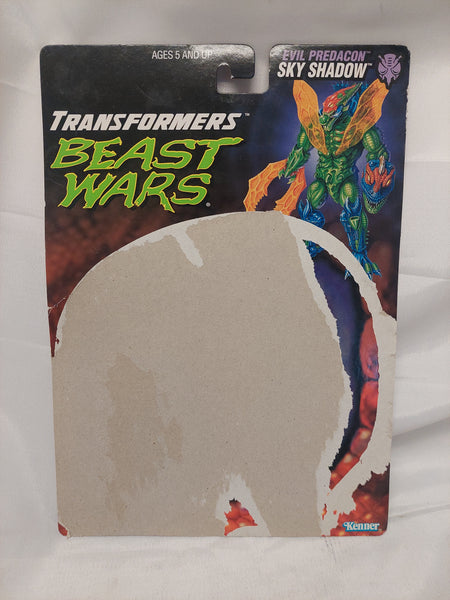 Transformers Beast Wars Evil Predacon Sky Shadow Card Back ONLY 1997