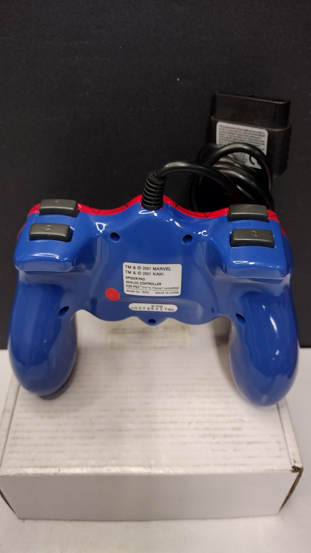 Naki Ultimate Spider-Man Wired Controller for Sony PlayStation 2 PS2 (Model 78500 - Tested & Fully Working)