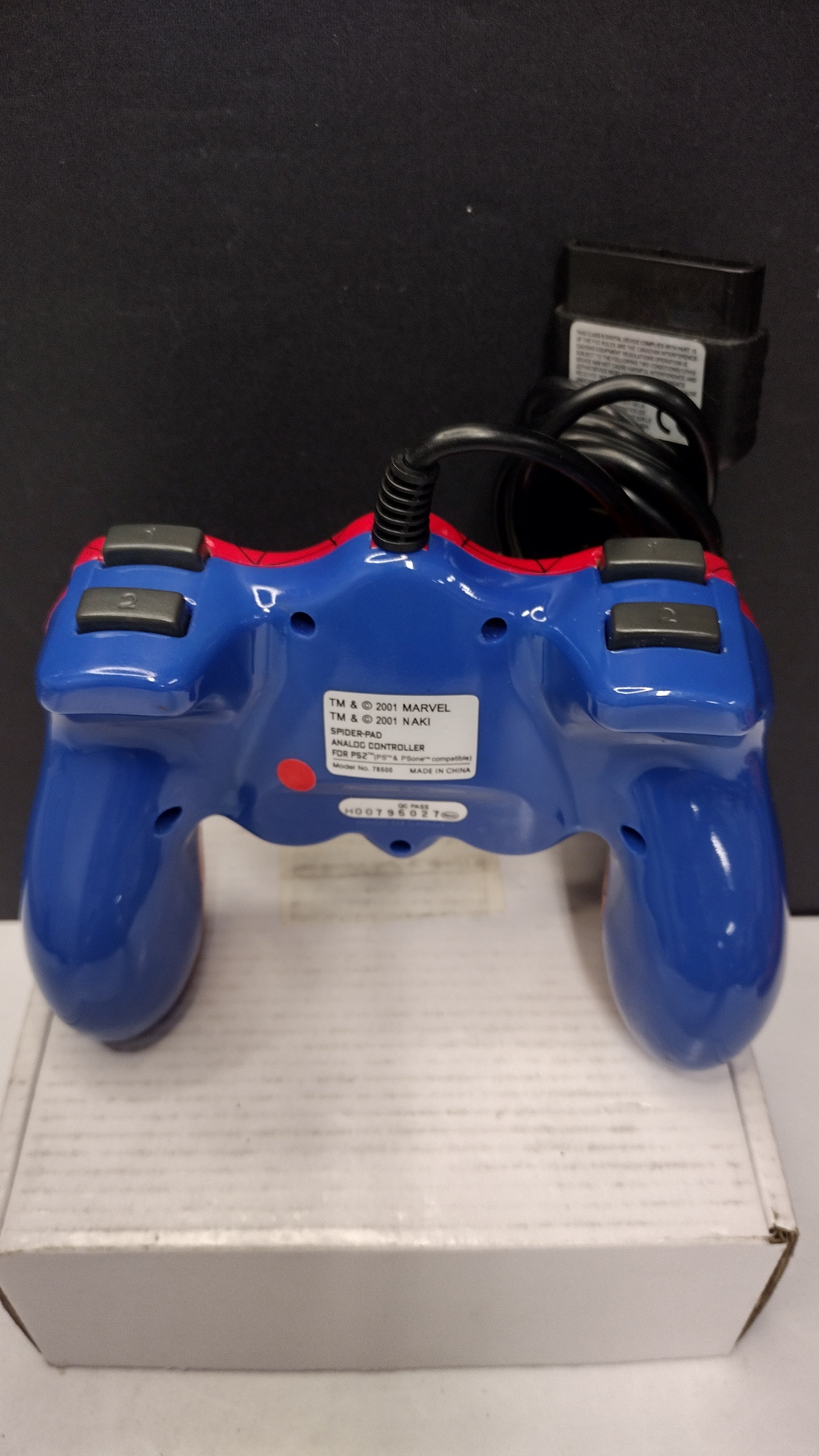 Naki Ultimate Spider-Man Wired Controller for Sony PlayStation 2 PS2 (Model 78500 - Tested & Fully Working)