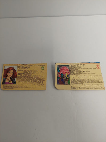 Vintage Teenage Mutant Ninja Turtles  April O'Neil and Krang File Cards