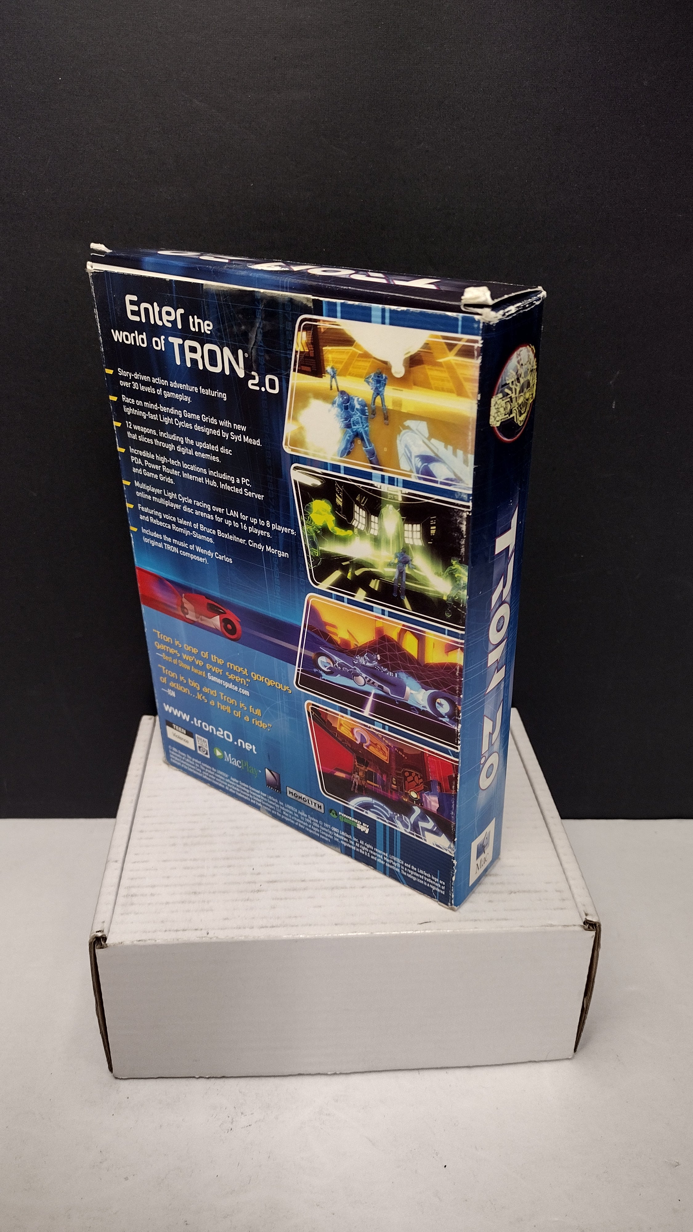 Vintage 2004 MacSoft Tron 2.0 Macintosh CD-ROM (Sealed Jewel Case in Opened Big Box)