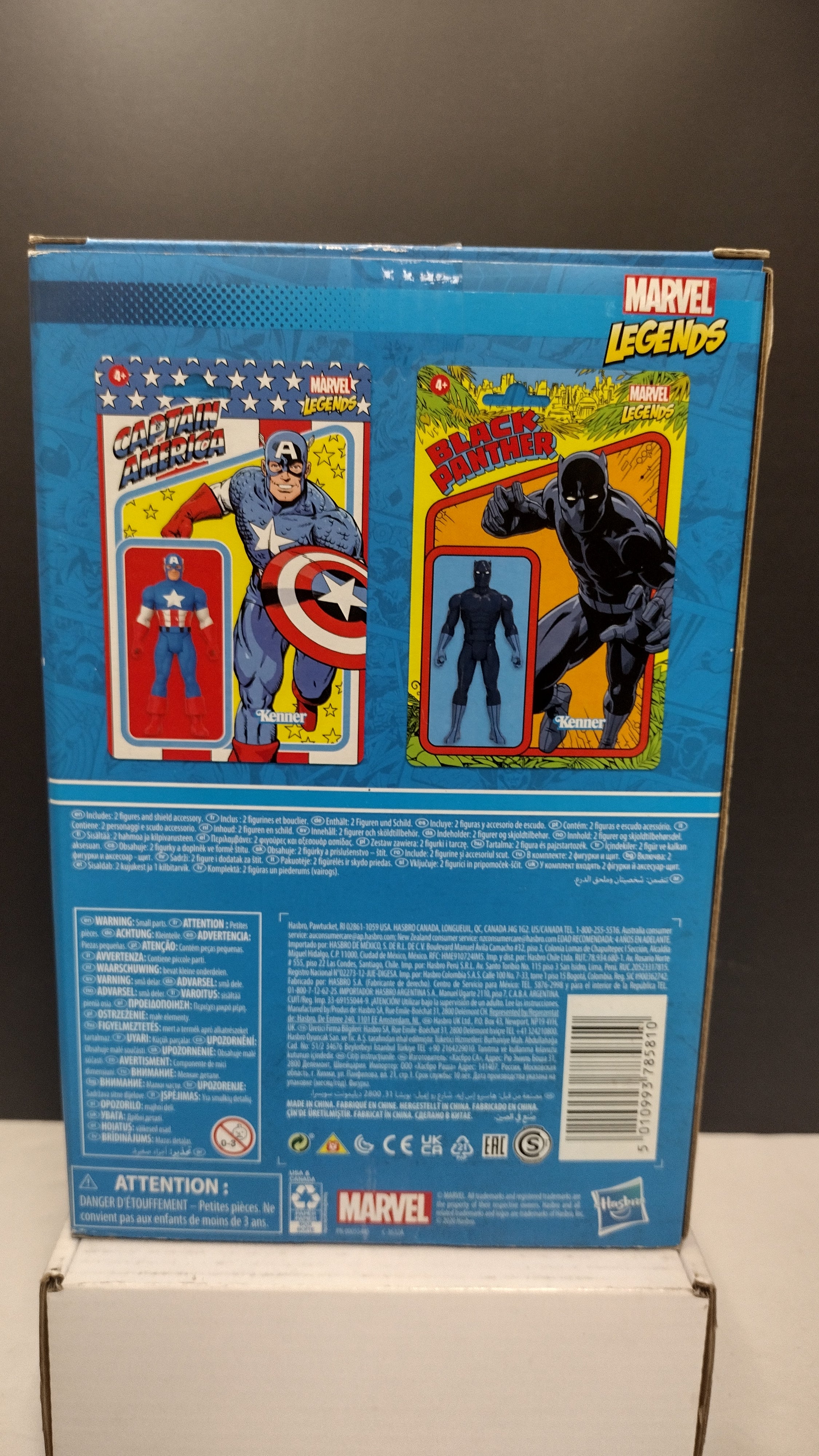 Hasbro Marvel Legends Retro 3.75-Inch Black Panther & Captain America 2-Pack NIB (Open Outer Box)
