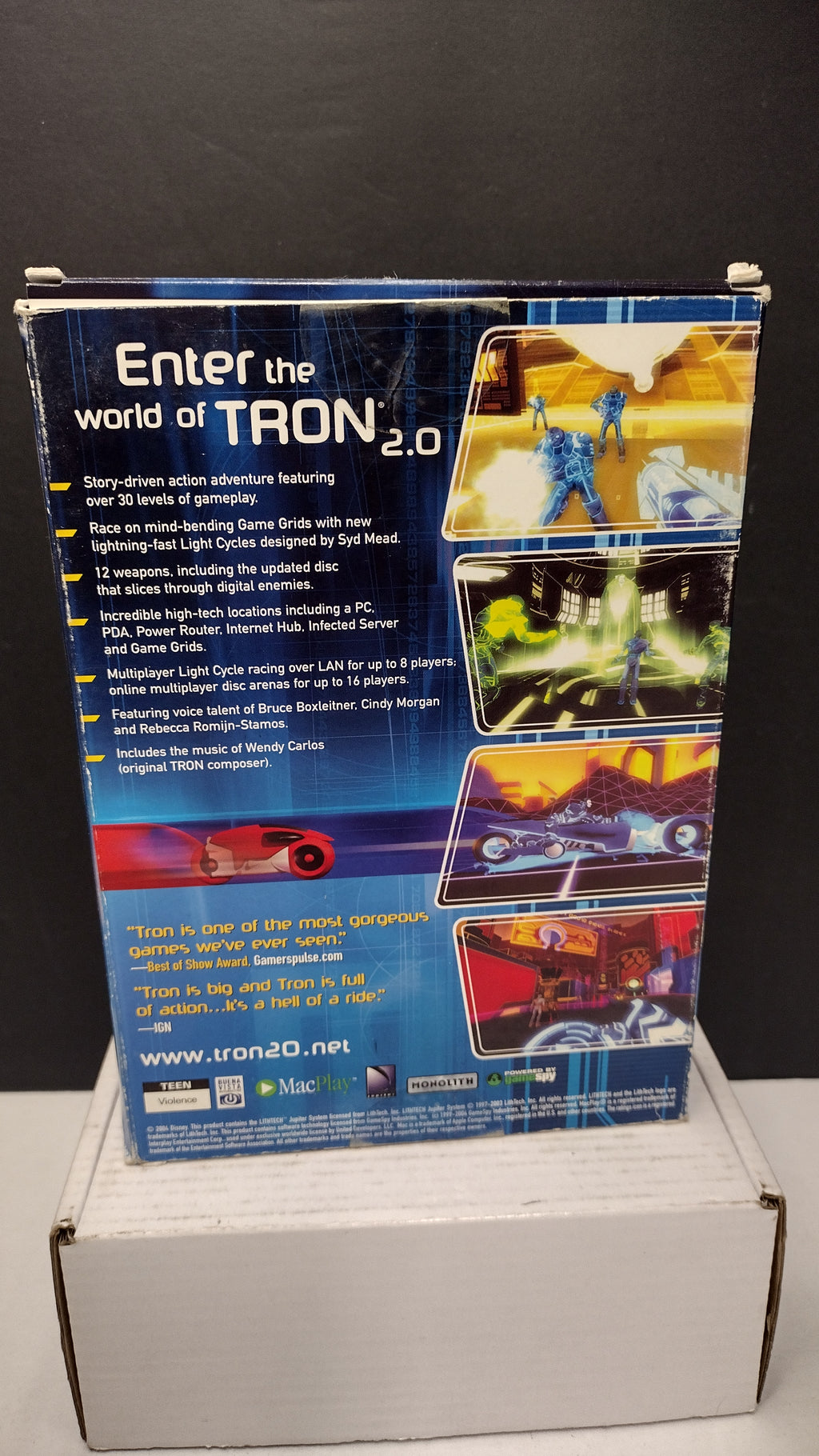 Vintage 2004 MacSoft Tron 2.0 Macintosh CD-ROM (Sealed Jewel Case in Opened Big Box)