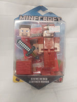 Minecraft Steve in Red Leather Armor Figure