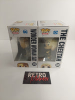 Funko Pop DC Wonder Woman 84 Golden Armor 323 and The Cheetah 328 Lot
