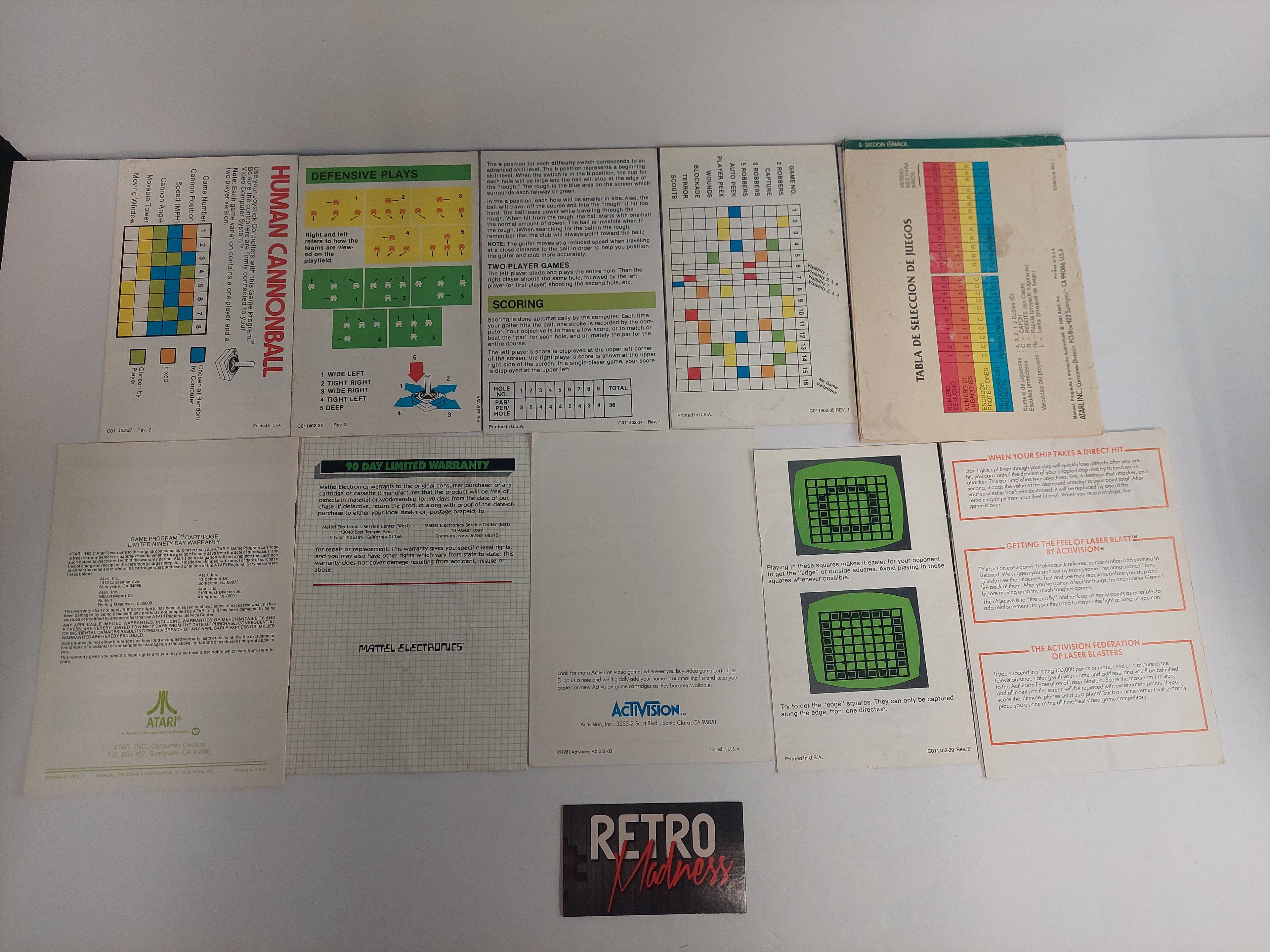 Atari 2600 Manual Instruction Booklet Lot D