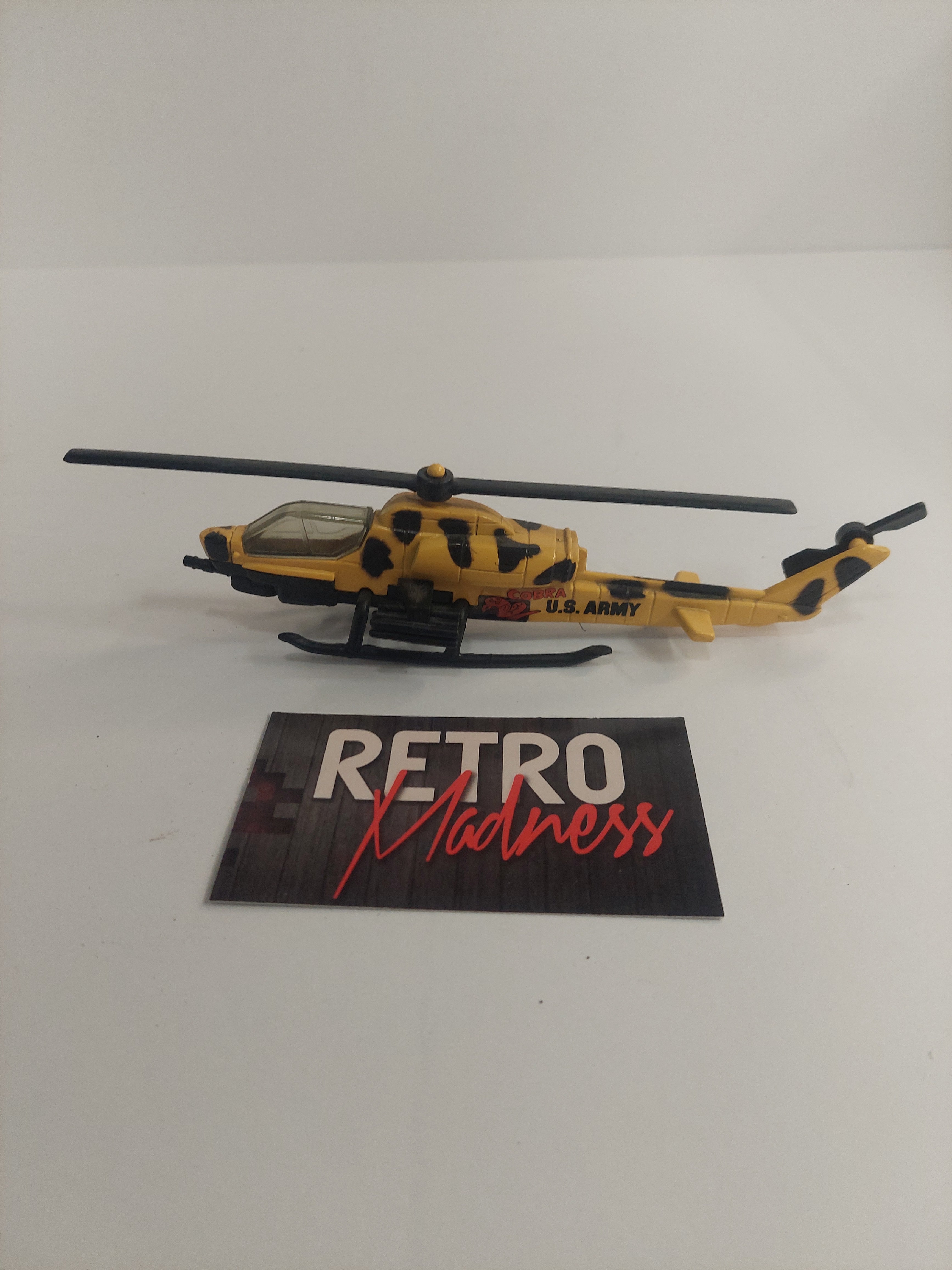 Vintage Tootsietoy Hard Body Die-Cast Cobra U.S. Army 7.5" Helicopter