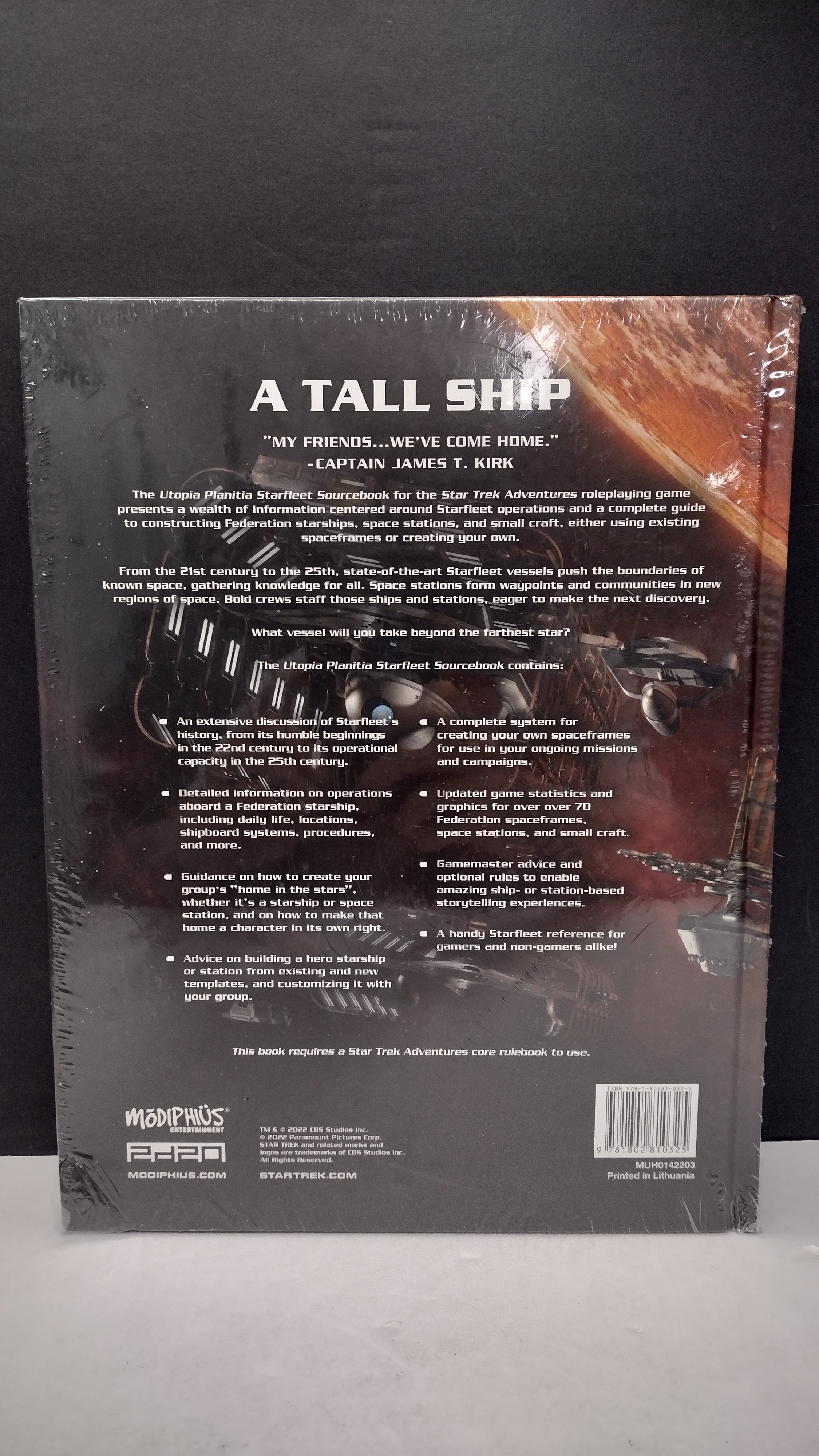 Star Trek Adventures: Utopia Planitia Starfleet Sourcebook Hardcover (Modiphius - Brand New & Factory Sealed)