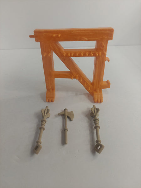 Vintage Masters of the Universe Castle Grayskull Weapons Rack Incomplete