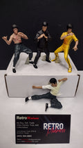 Bandai Kung Fu Masters of Legend Bruce Lee Figure Set of 4 (C. P. Tom / Official License - Loose w/ 1 Box, Missing Flying Kick Stand)