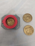 Vintage McDonald's Mighty Morphin Power Rangers Belt Buckle with 3 Coins