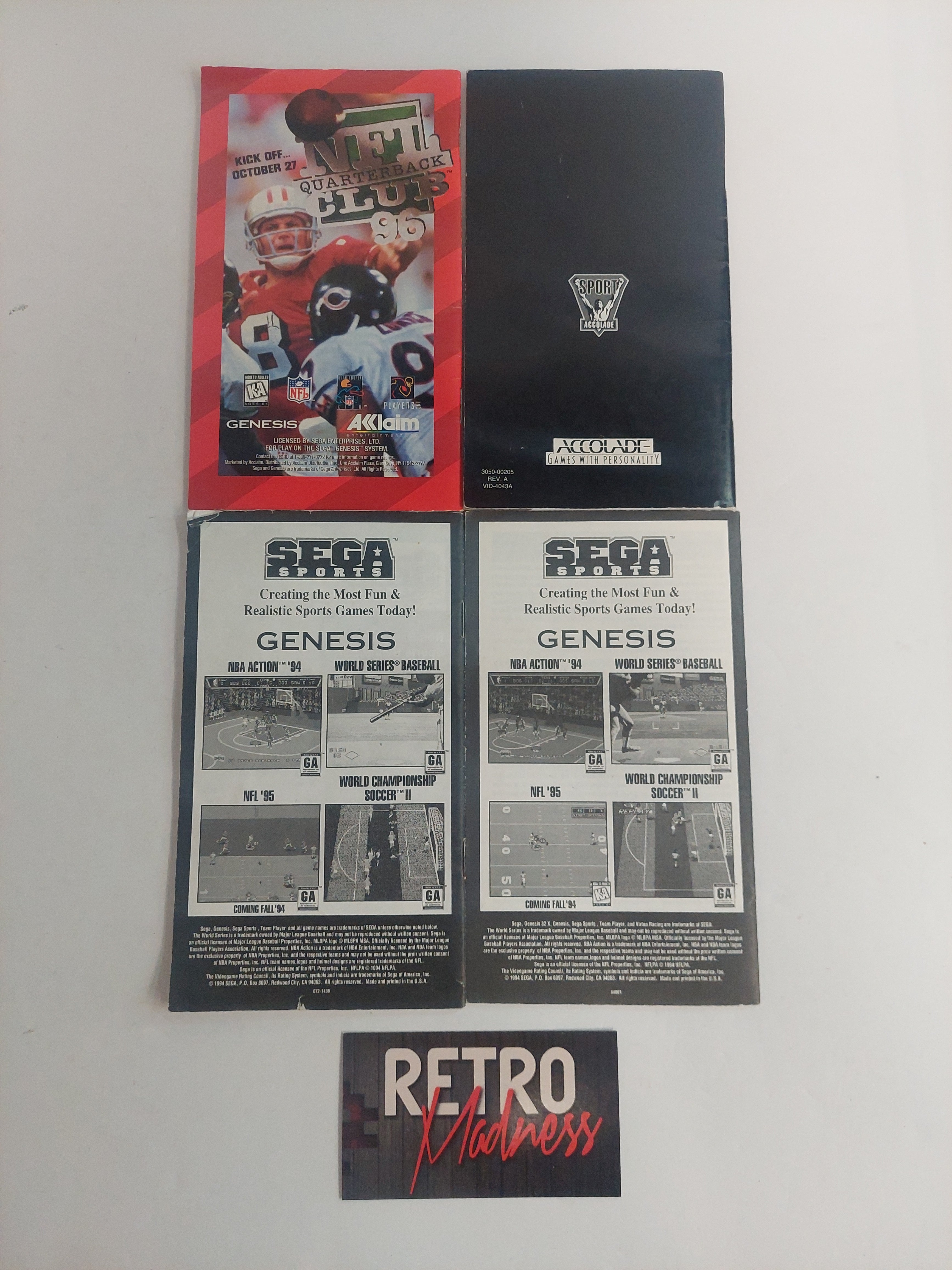 Sega Genesis Sega Sports Manuals Instruction Booklets Lot