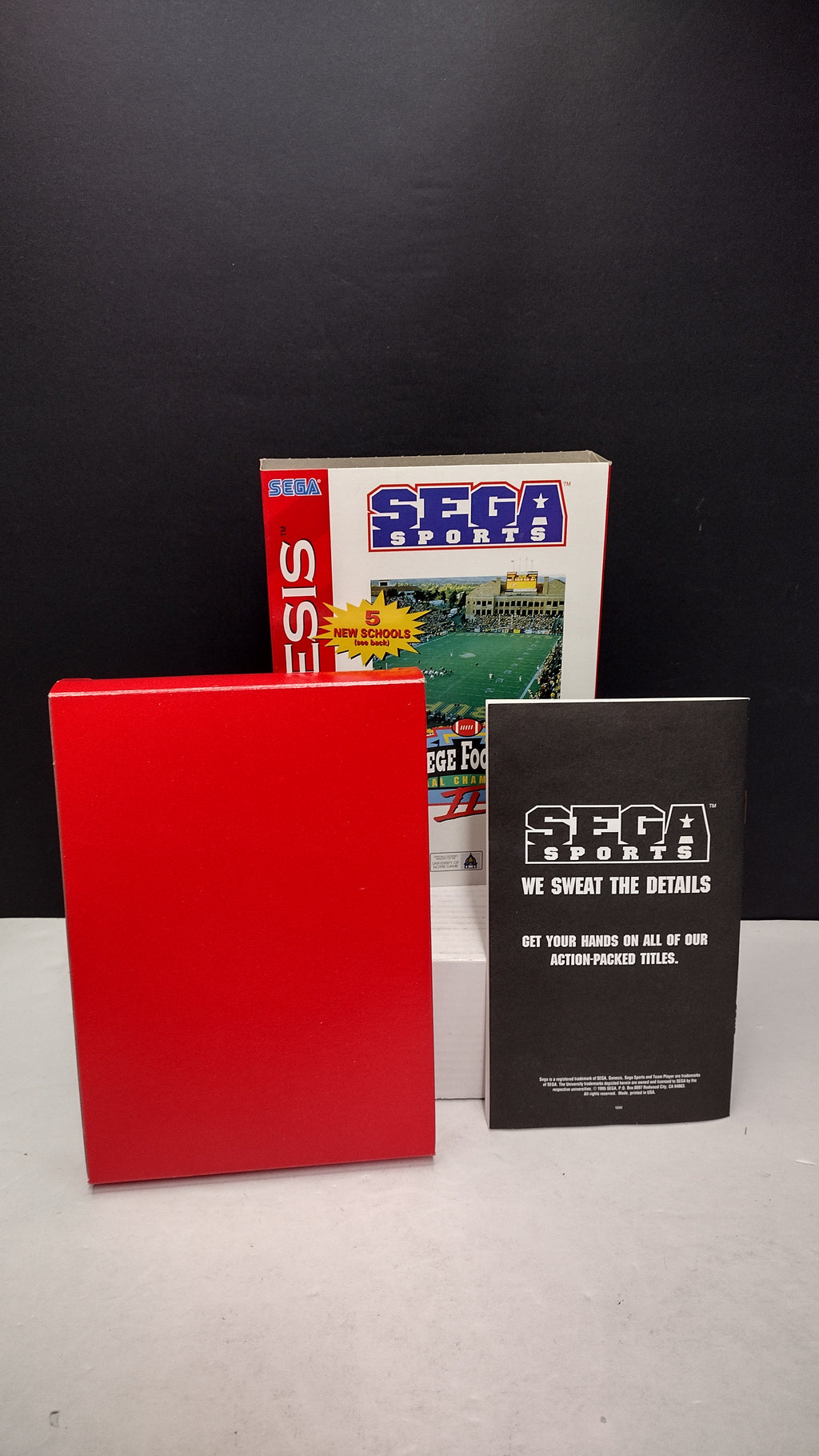 Vintage 1995 Sega Genesis College Football's National Championship II (Original Box & Manual Only - No Game)