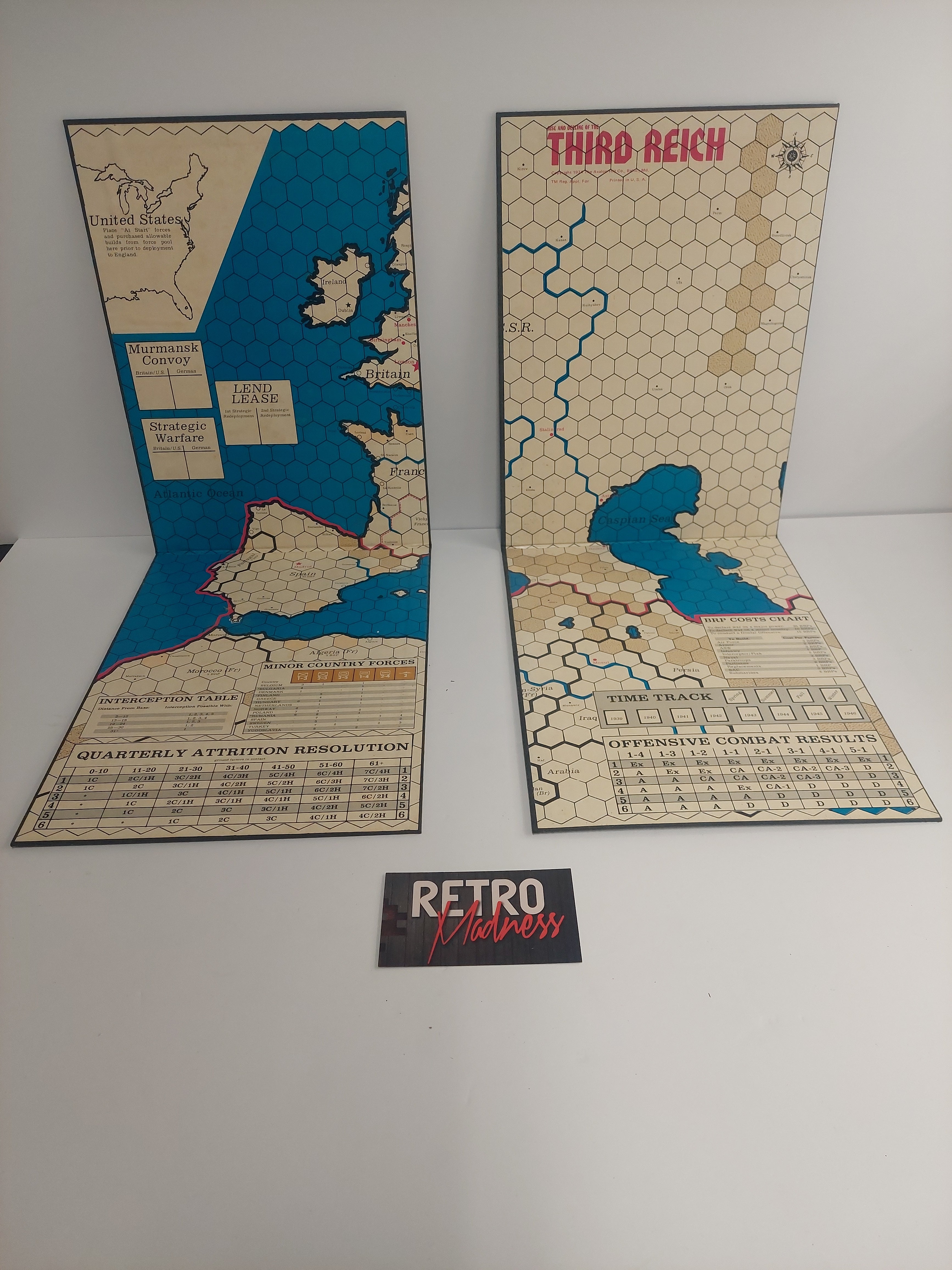 Vintage Rise and Decline of the Thrid Reich Bookcase Game