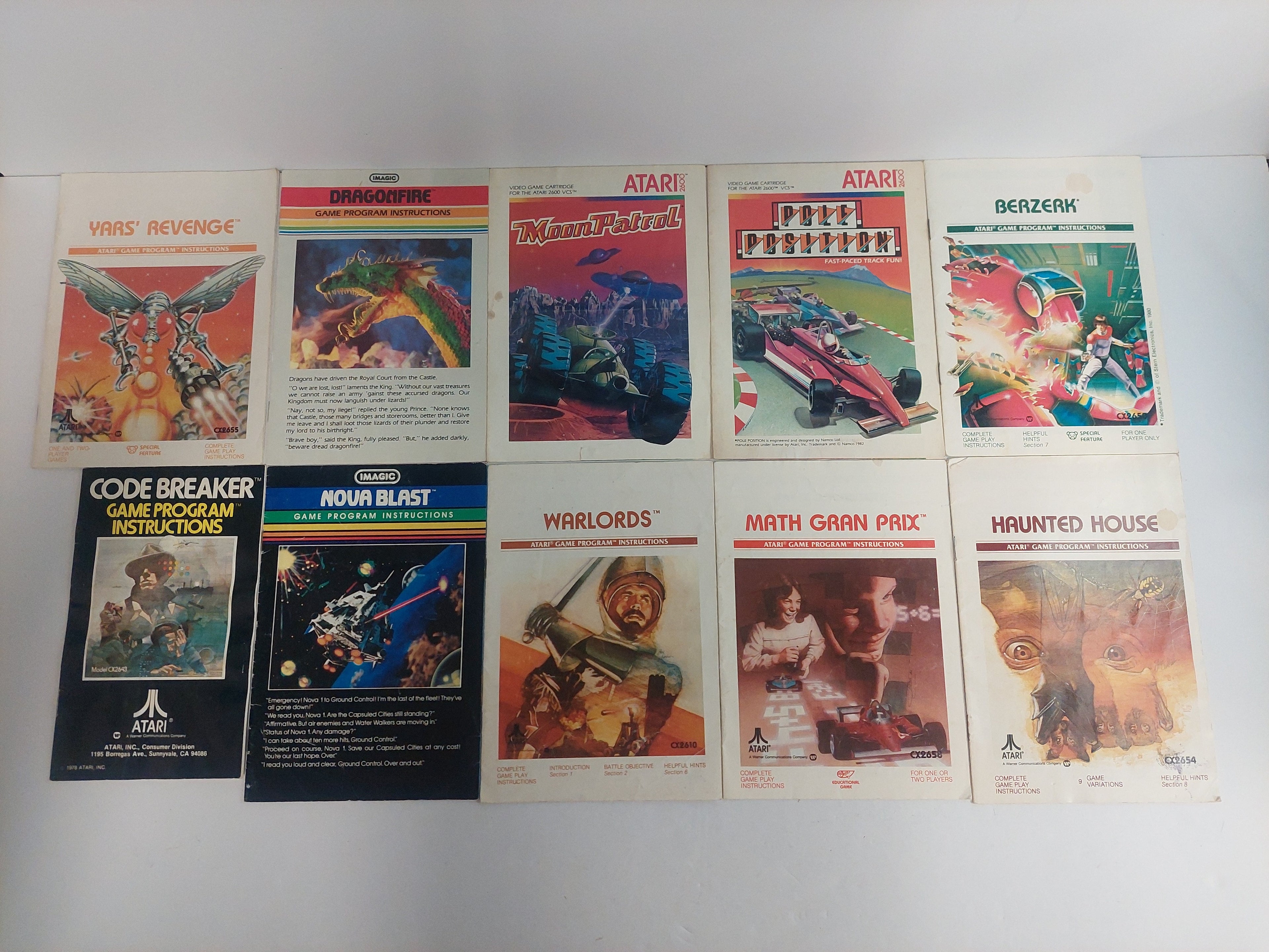 Atari 2600 Manual Instruction Booklet Lot A