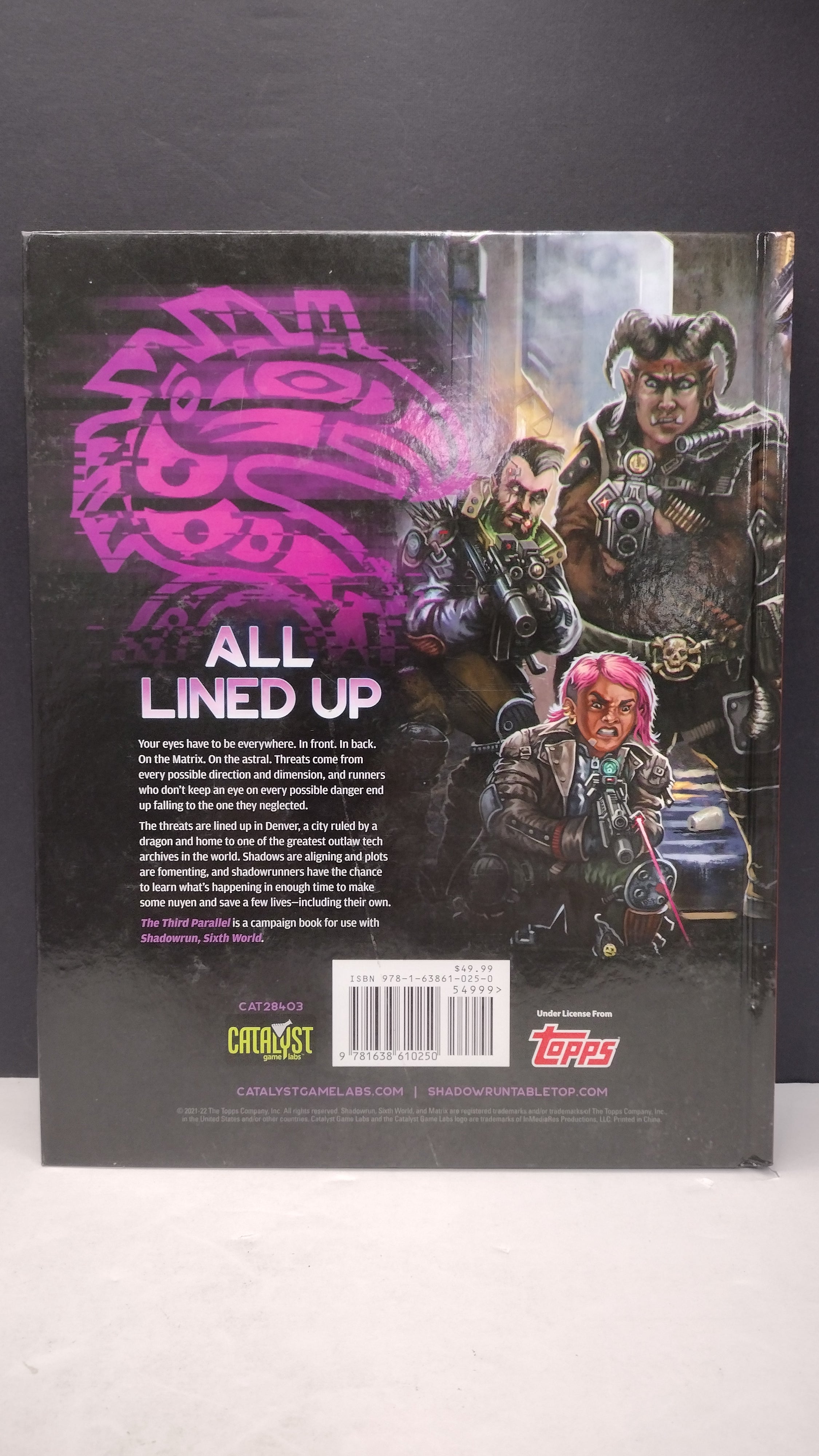 Shadowrun Sixth World RPG: The Third Parallel Hardcover Sourcebook (Catalyst Game Labs - Brand New, Unsealed)