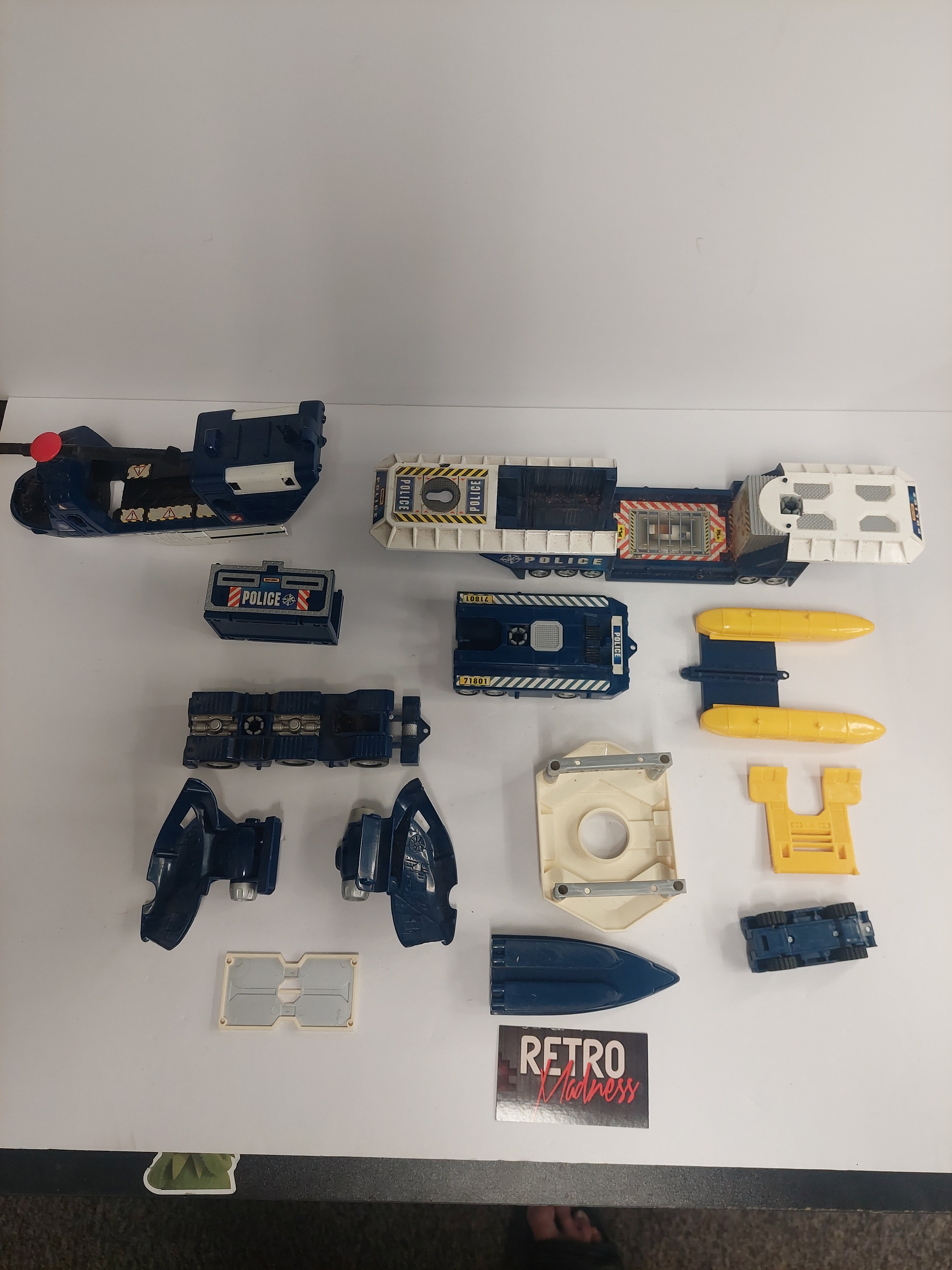 Vintage Lot of Matchbox Mega Rig Police Command Parts