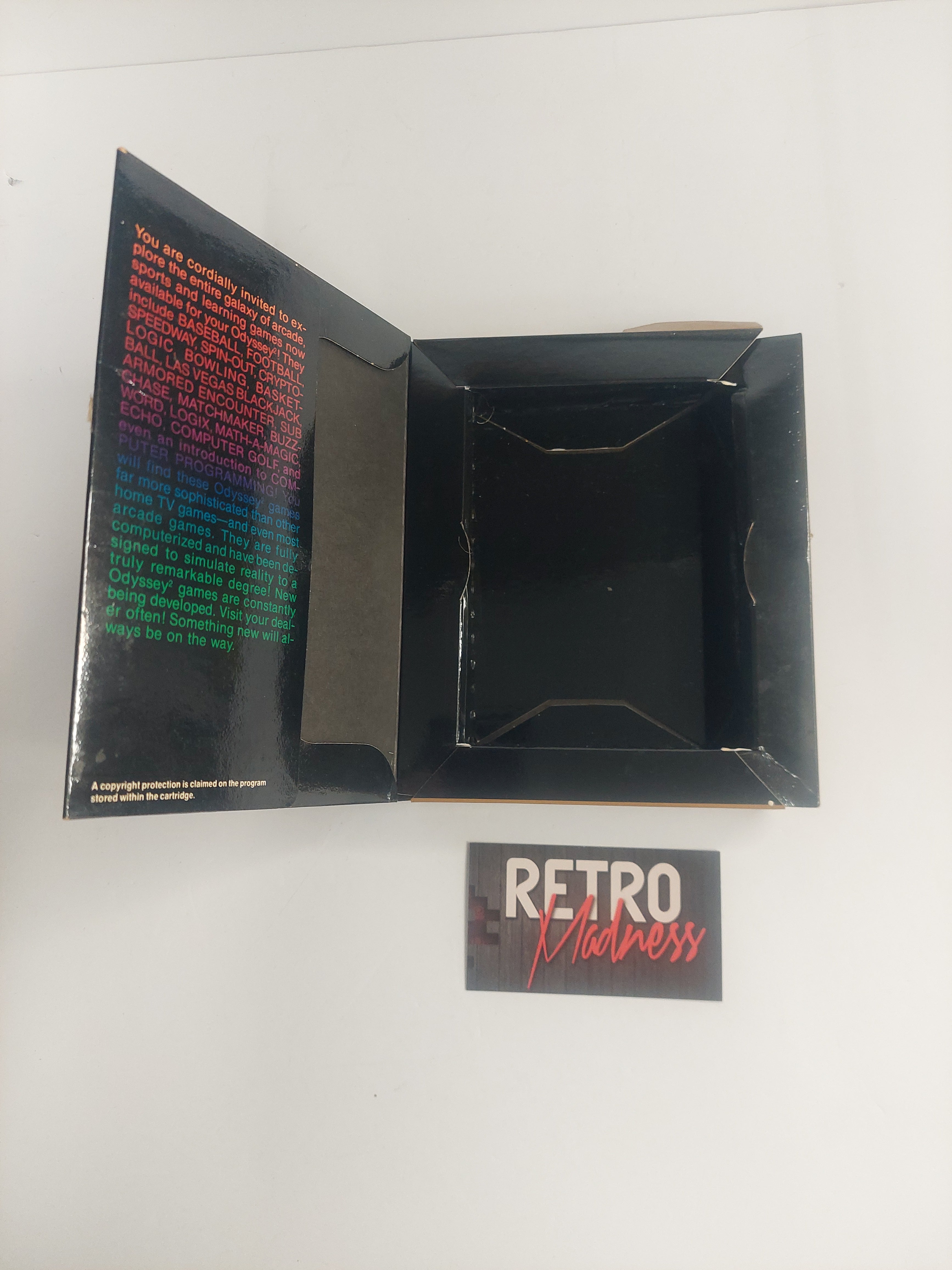 Odyssey 2 Cosmic Conflict Box and Manual ONLY No Game
