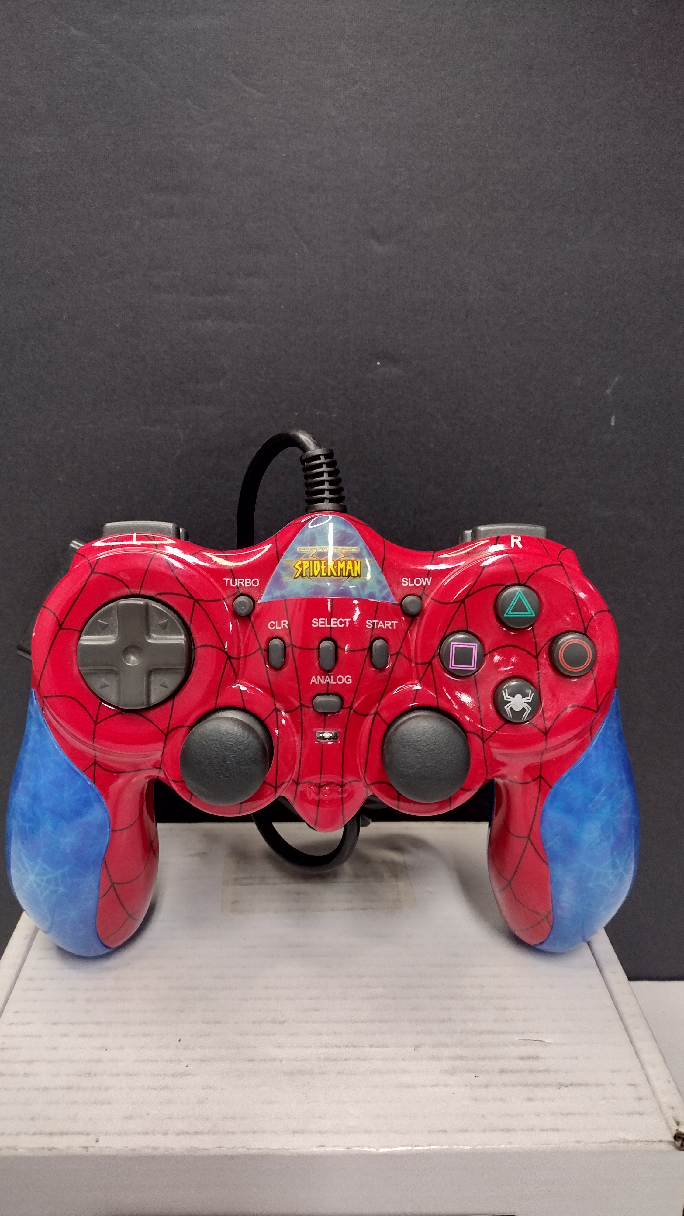 Naki Ultimate Spider-Man Wired Controller for Sony PlayStation 2 PS2 (Model 78500 - Tested & Fully Working)