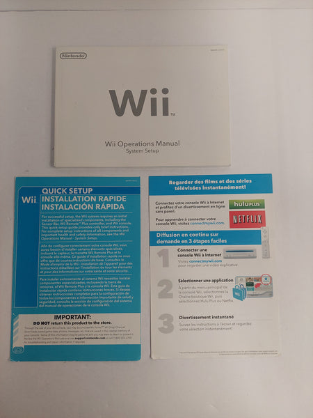 Nintendo Wii Operations Manual