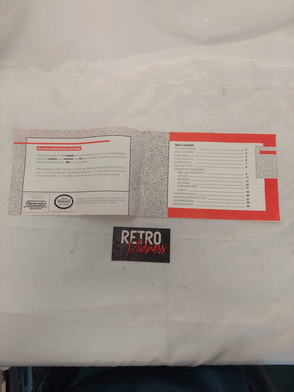 UForce for Nintendo NES Care and Instructions Manual ONLY