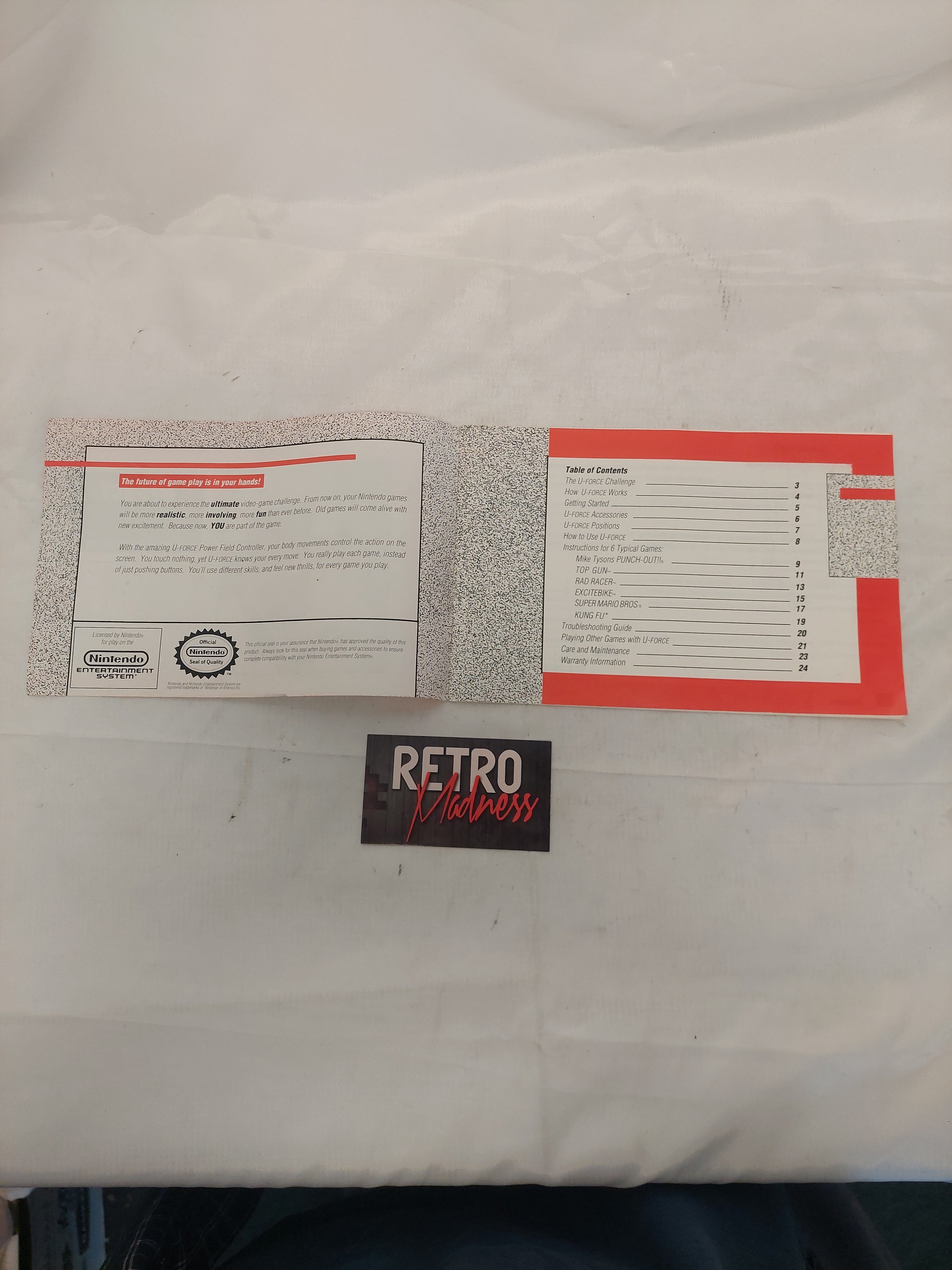 UForce for Nintendo NES Care and Instructions Manual ONLY