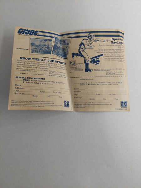Vintage Show the G.I. Joe Spirit Mail-In Insert