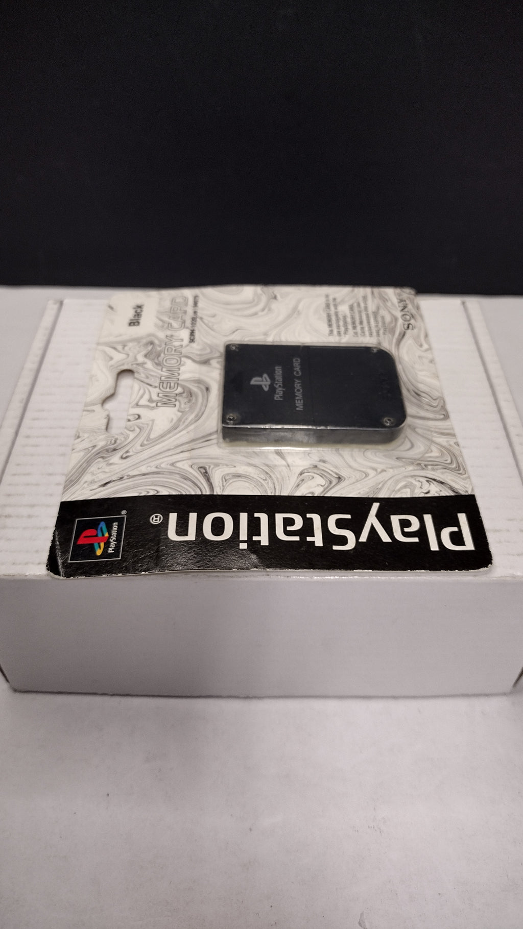 Official Sony PlayStation 1 Memory Card - Black (Model SCPH-1020 / 94079 - Brand New & Factory Sealed)