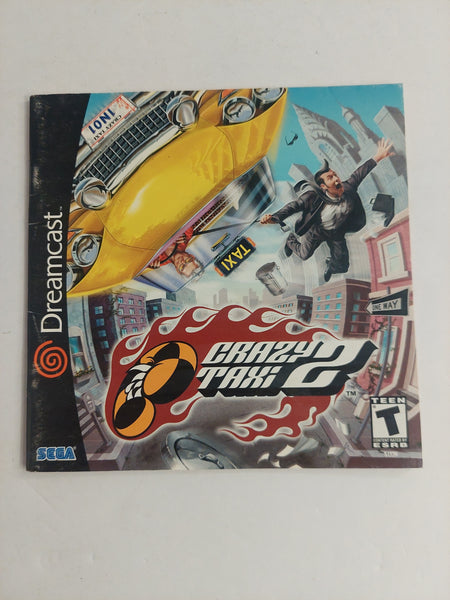 Sega Dreamcast Crazy Taxi 2 Instruction Manual ONLY
