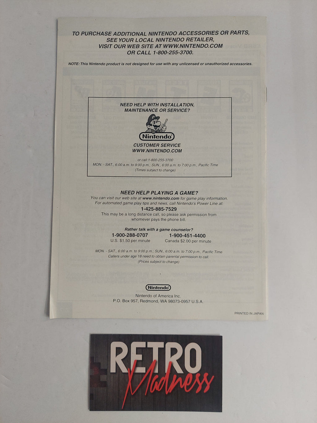 Nintendo GameCube Instruction Booklet Manual ONLY