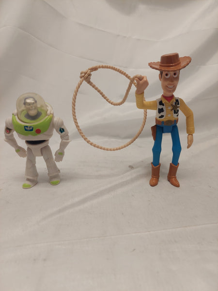 Vintage Toy Story Burger King Woody and Buzz Lightyear Figures Lot