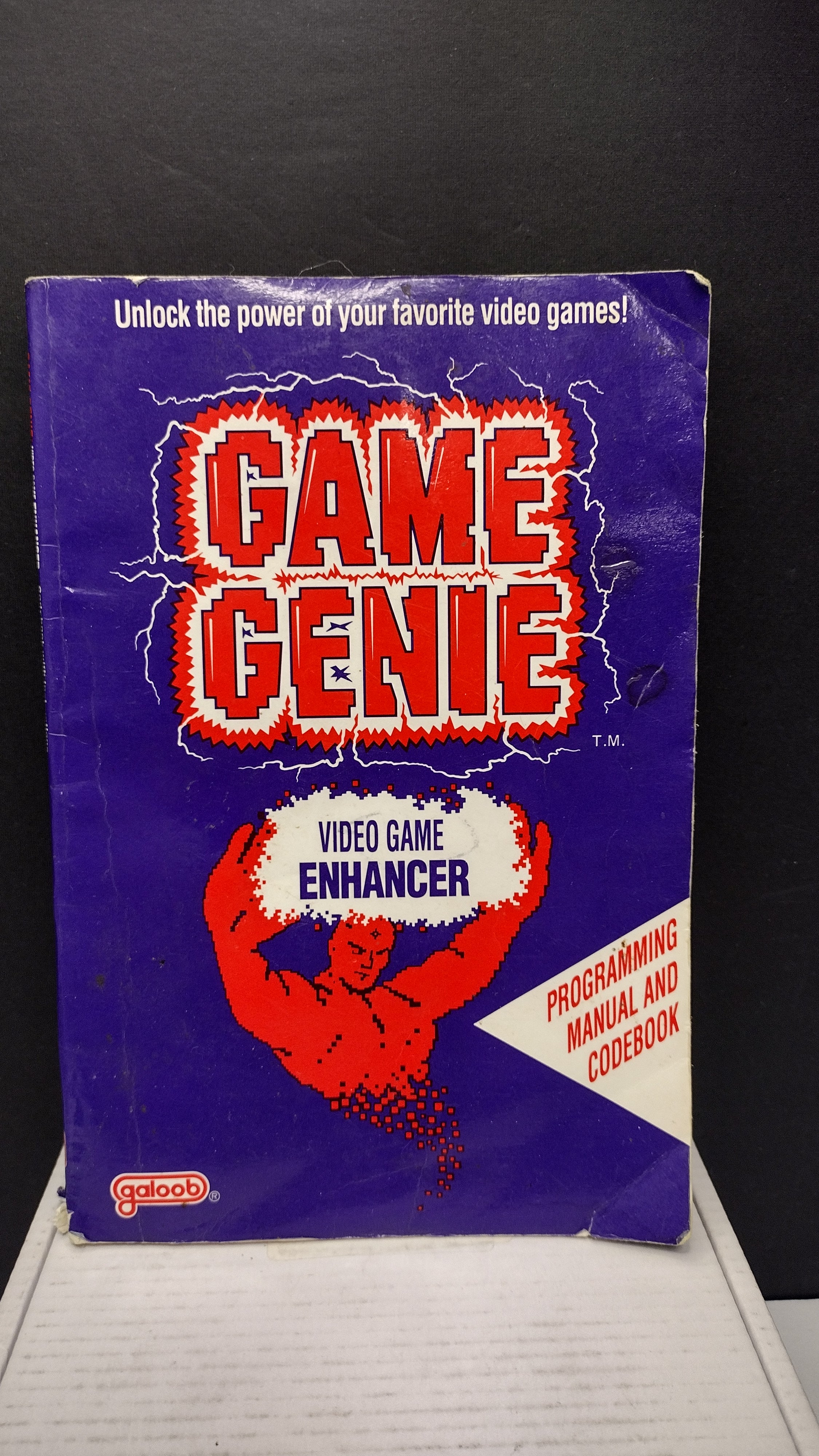 Vintage 1991 Lewis Galoob Nintendo NES Game Genie Cartridge with Codebook & Programming Manual