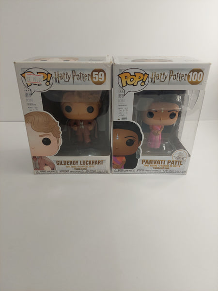 Funko Pop Harry Potter Gilderoy Lockhart 59 and Parvati Patil 100 Lot