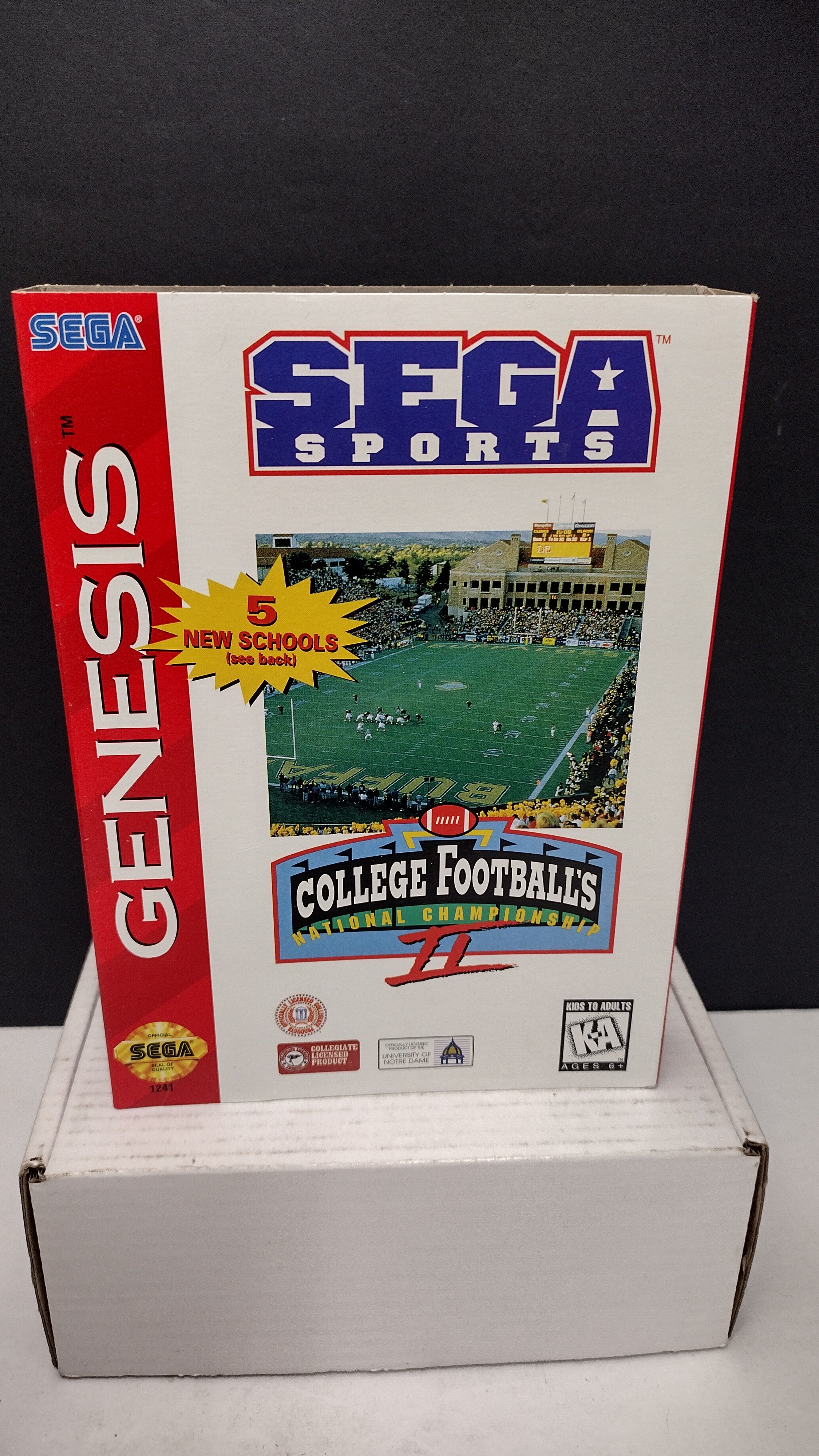 Vintage 1995 Sega Genesis College Football's National Championship II (Original Box & Manual Only - No Game)