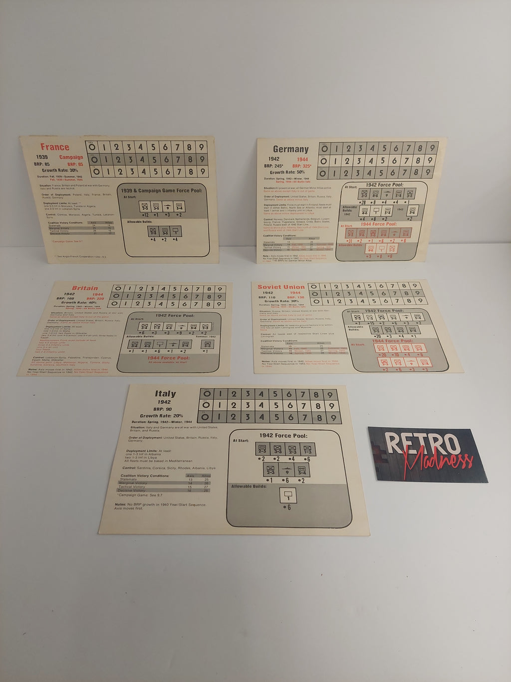 Vintage Rise and Decline of the Thrid Reich Bookcase Game